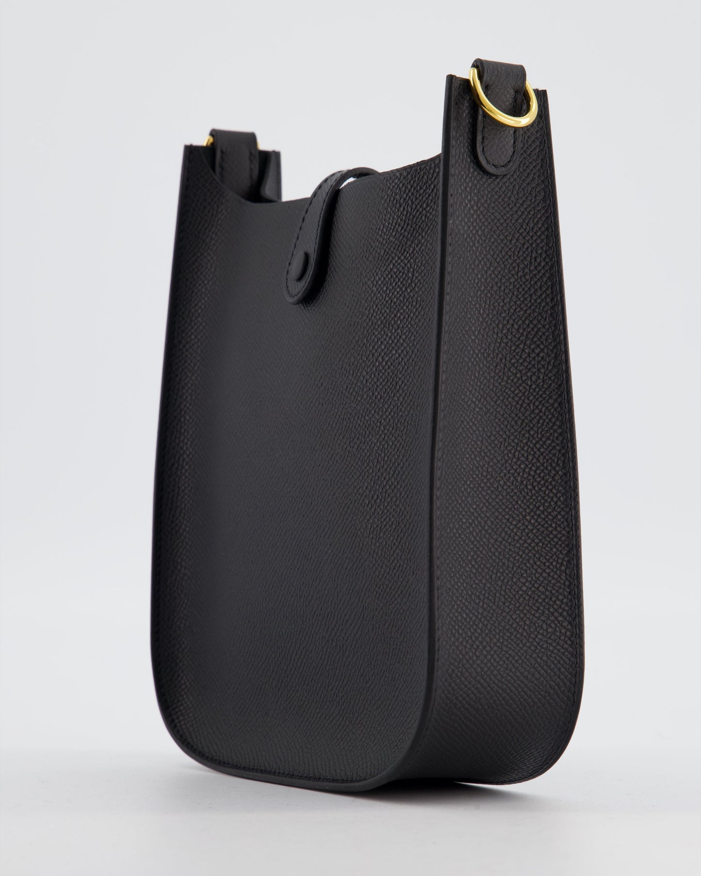 Hermes Black Mini Evelyne Sellier Bag in Epsom Leather with Gold Hardware