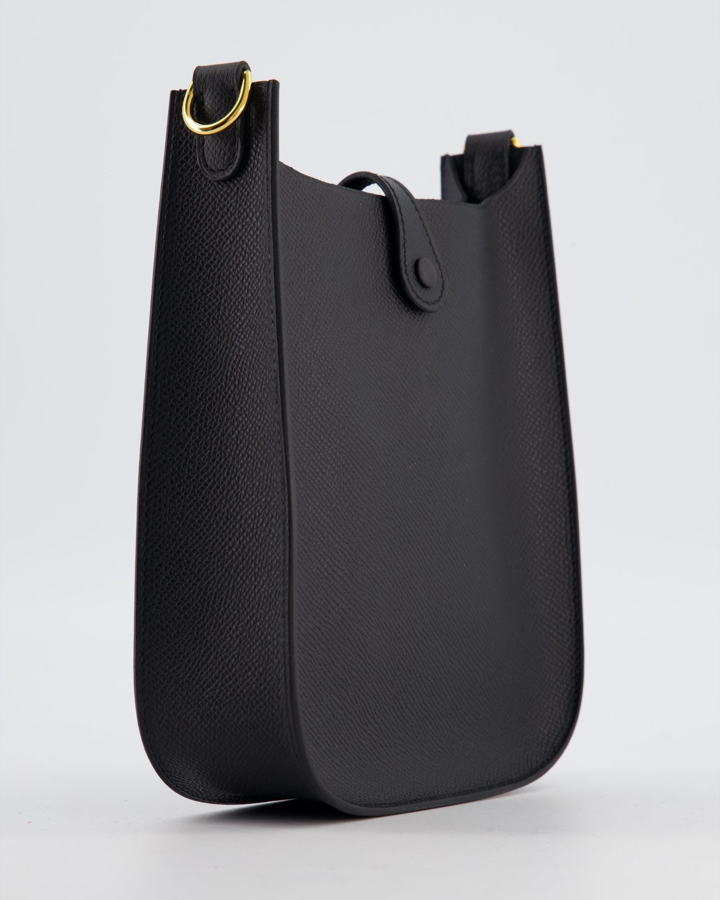 Hermes Black Mini Evelyne Sellier Bag in Epsom Leather with Gold Hardware
