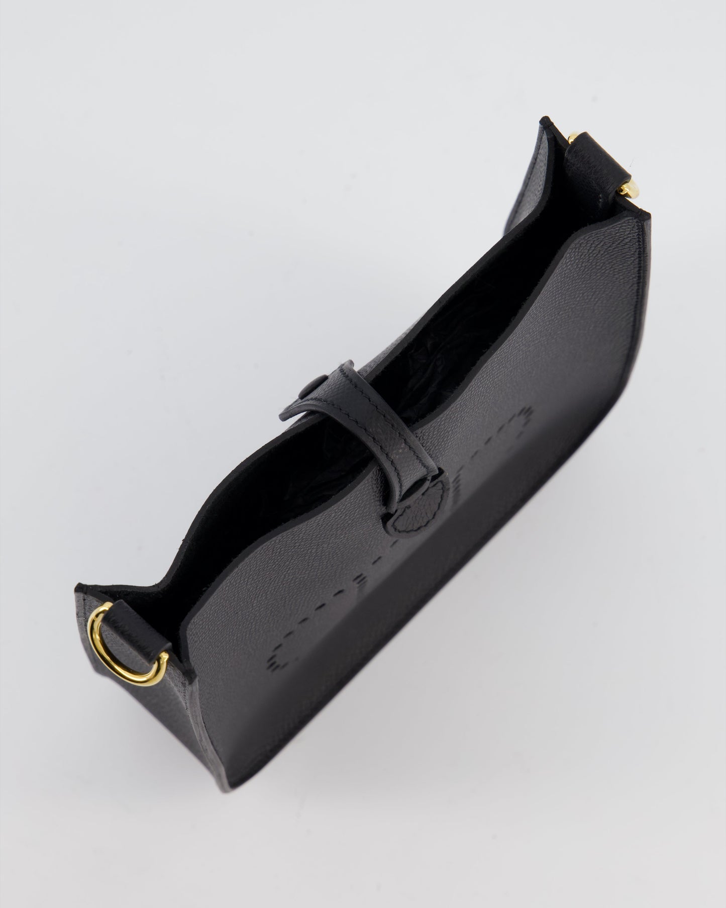 Hermes Black Mini Evelyne Sellier Bag in Epsom Leather with Gold Hardware