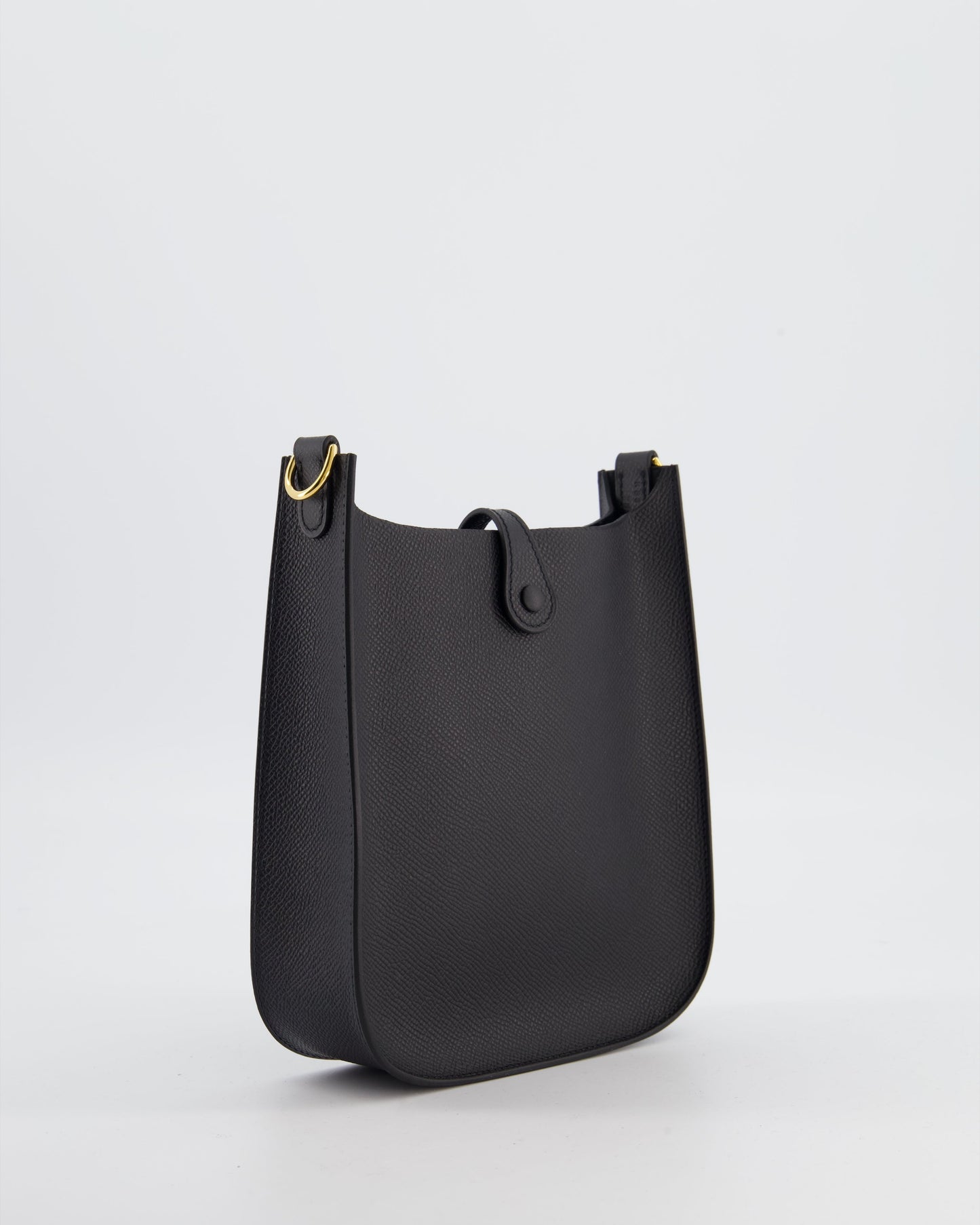 Hermes Black Mini Evelyne Sellier Bag in Epsom Leather with Gold Hardware