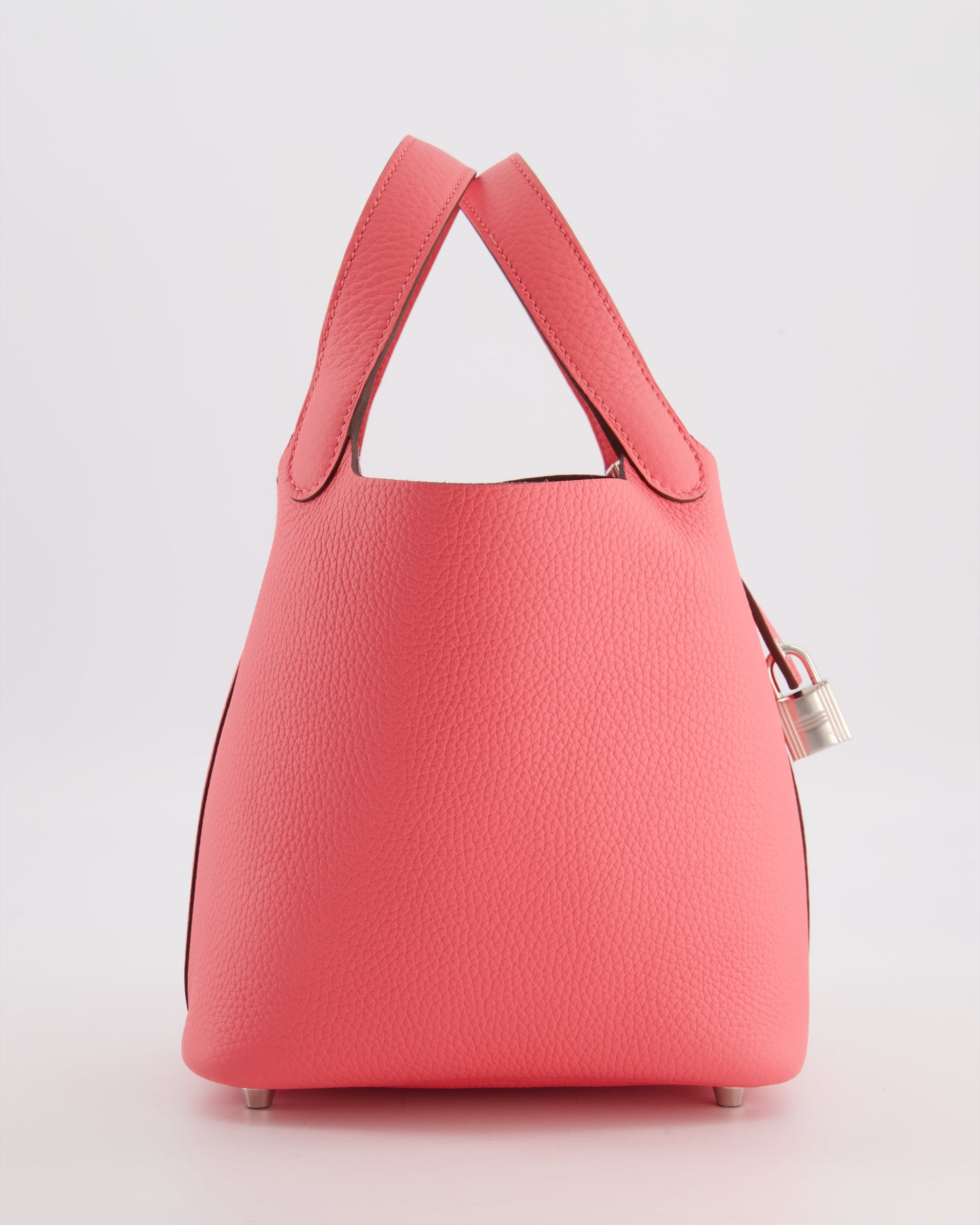 Hermes Picotin Lock 18 Bag in Rose Azalee Clemence Leather with Palladium Hardware