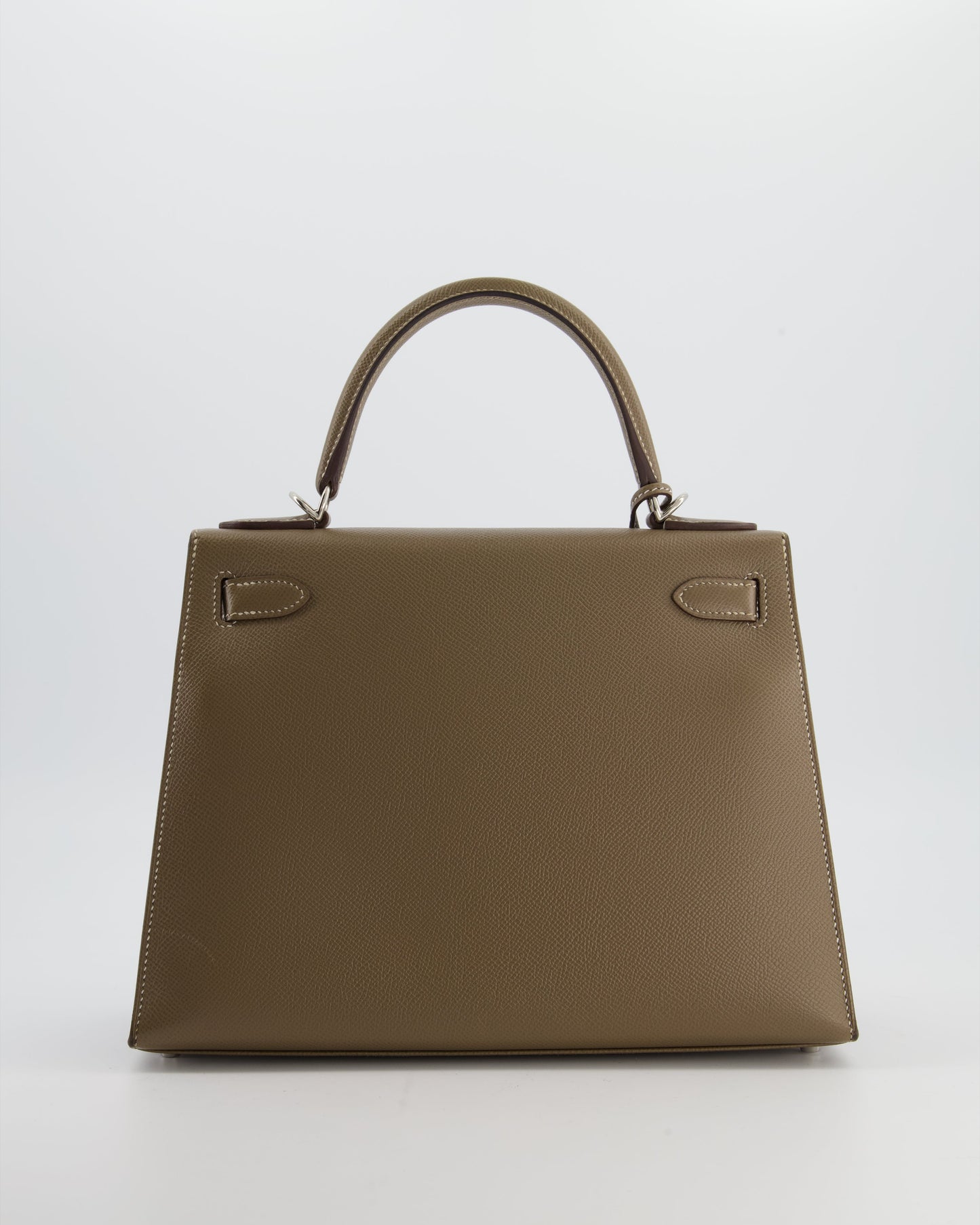 Hermes Kelly 28 Sellier Bag in Etoupe Epsom Leather with Palladium Hardware