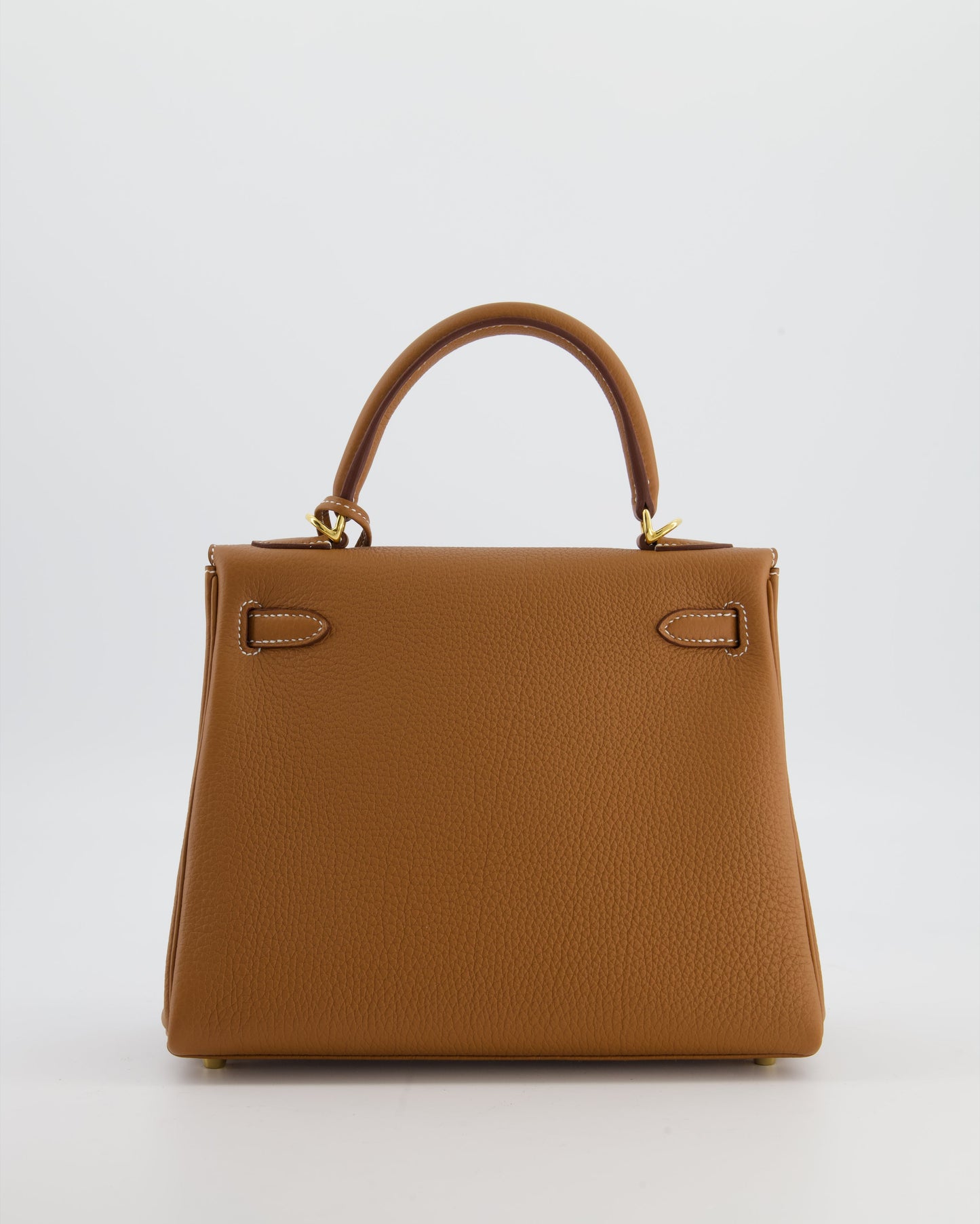 Hermes Kelly 25 Retourne Bag in Gold Togo Leather with Gold Hardware