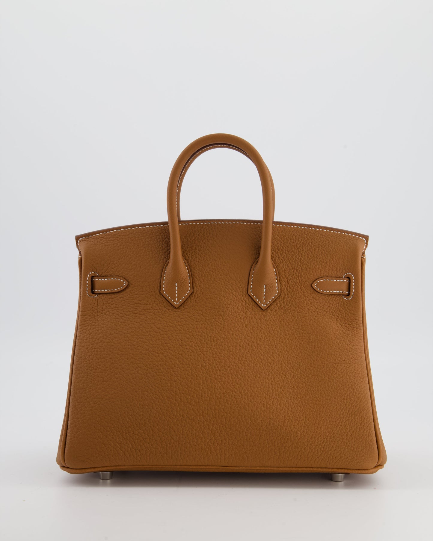 *HOT* Hermes Birkin 25 Retourne Bag in Gold Togo Leather with Palladium Hardware