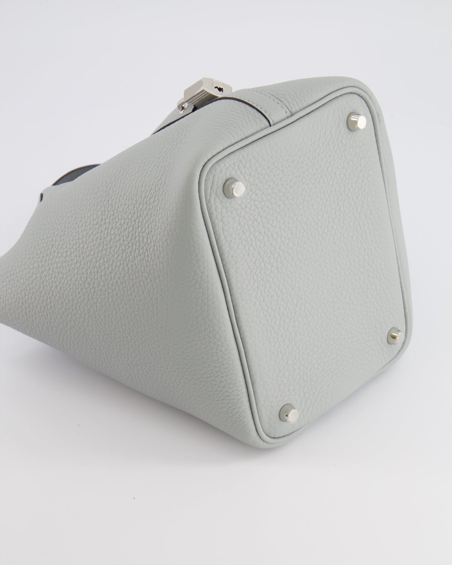 *HOT* Hermes Picotin Lock Bag 18cm in Bleu Glacier Clemence Leather with Palladium Hardware