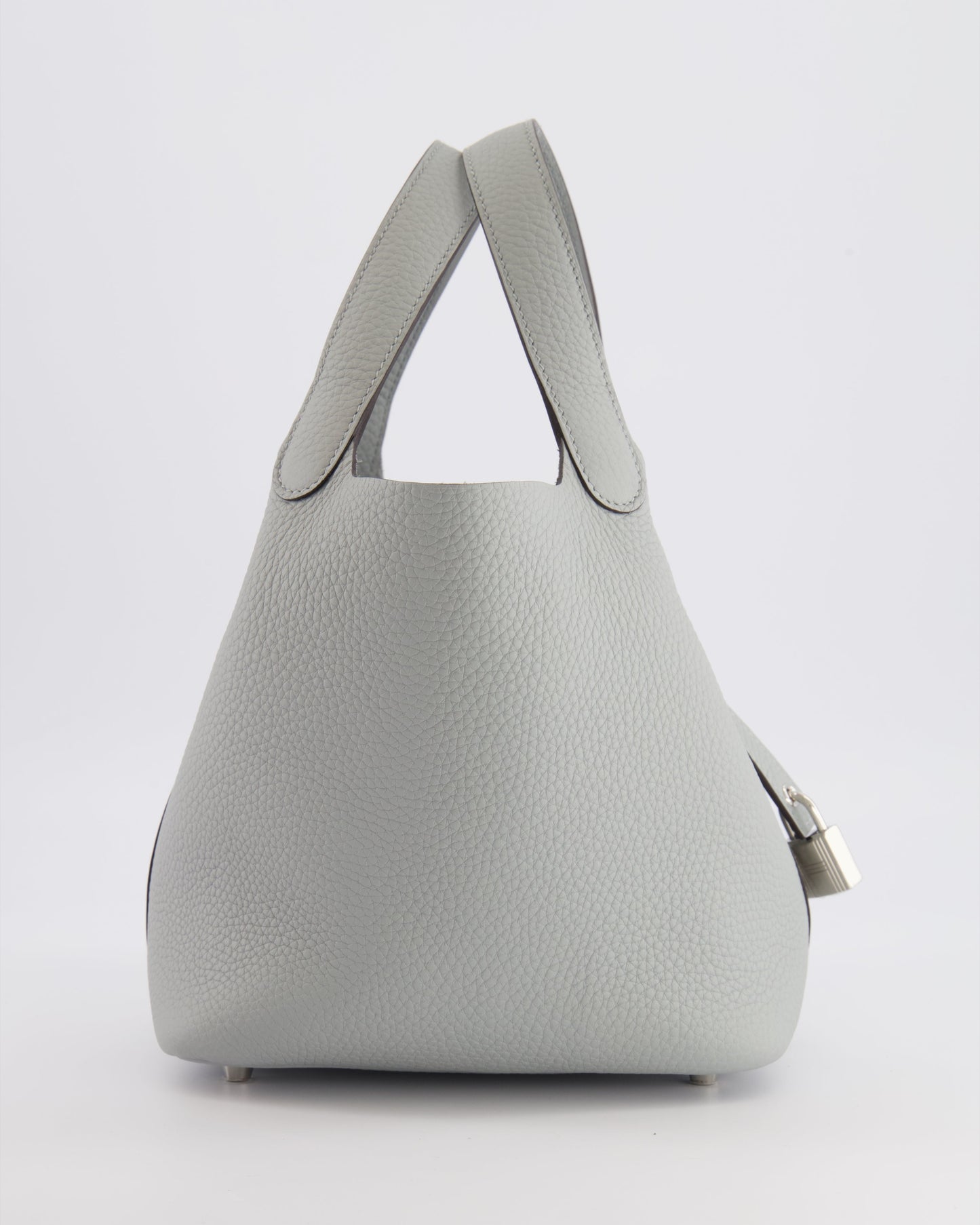 *HOT* Hermes Picotin Lock Bag 18cm in Bleu Glacier Clemence Leather with Palladium Hardware