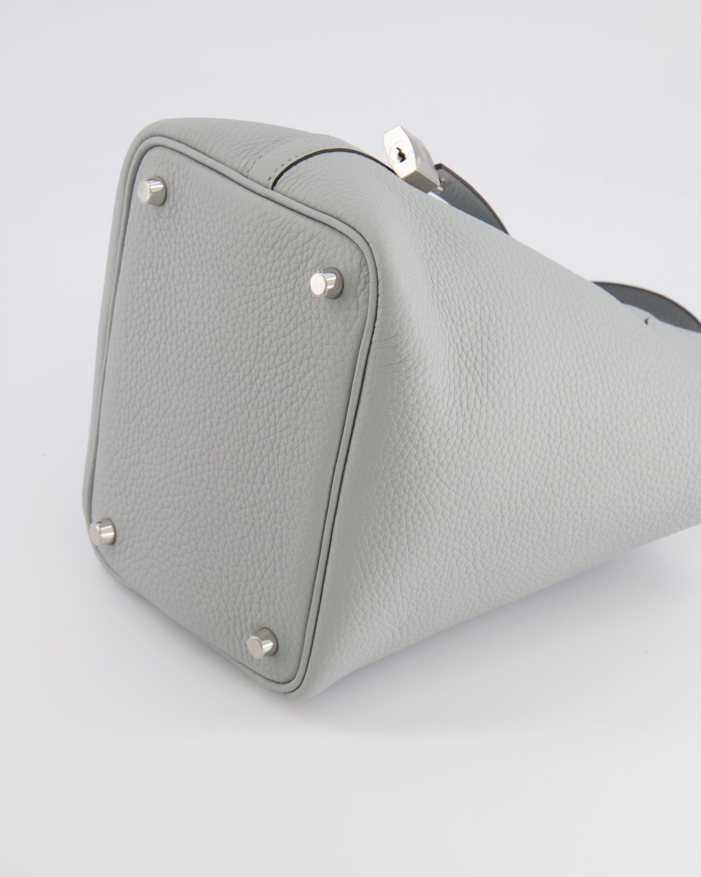 *HOT* Hermes Picotin Lock Bag 18cm in Bleu Glacier Clemence Leather with Palladium Hardware