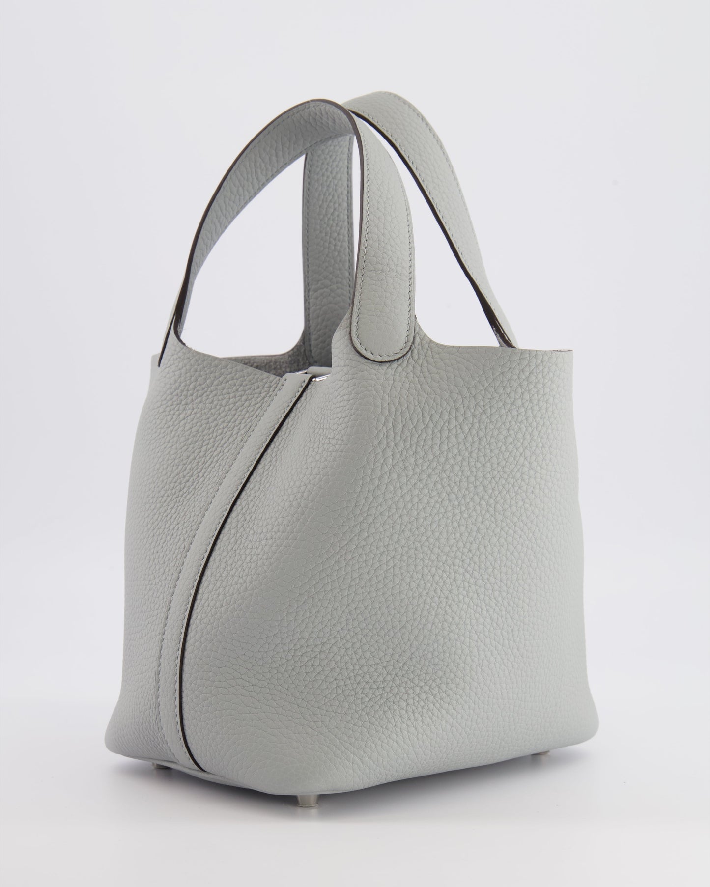 *HOT* Hermes Picotin Lock Bag 18cm in Bleu Glacier Clemence Leather with Palladium Hardware