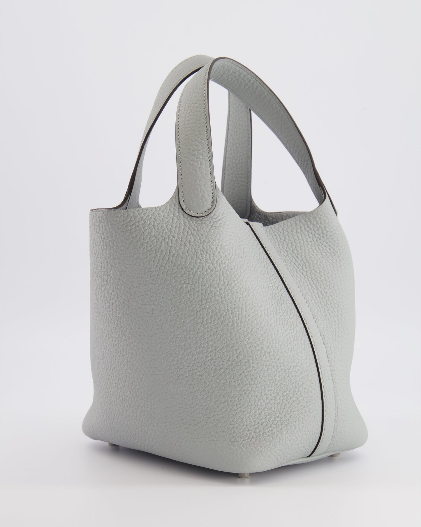 *HOT* Hermes Picotin Lock Bag 18cm in Bleu Glacier Clemence Leather with Palladium Hardware