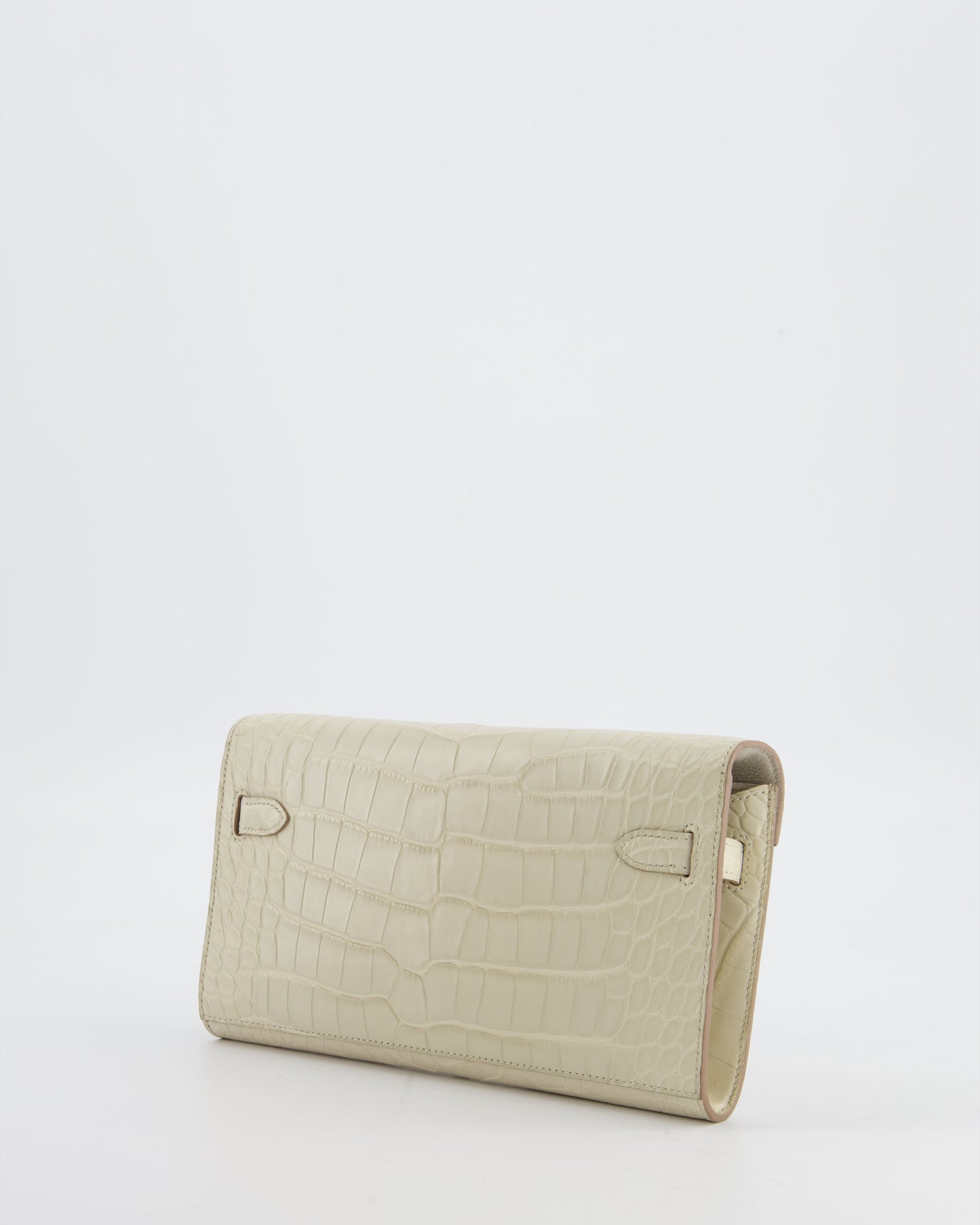 Hermes Kelly To Go Bag in Beton Alligator Mississippiensis Leather with Palladium Hardware