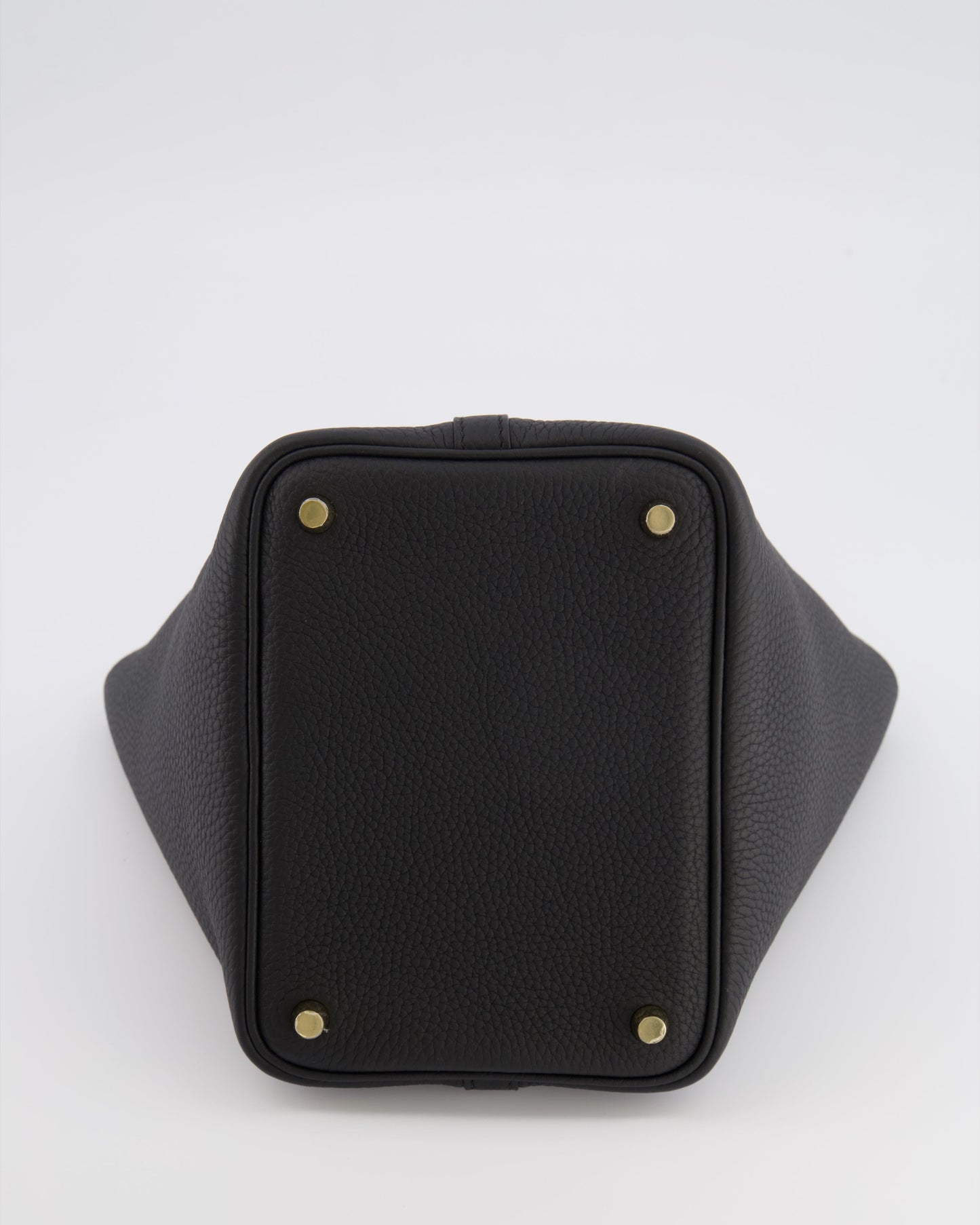 Hermes Picotin Lock Bag 18cm in Noir Clemence Leather with Gold Hardware