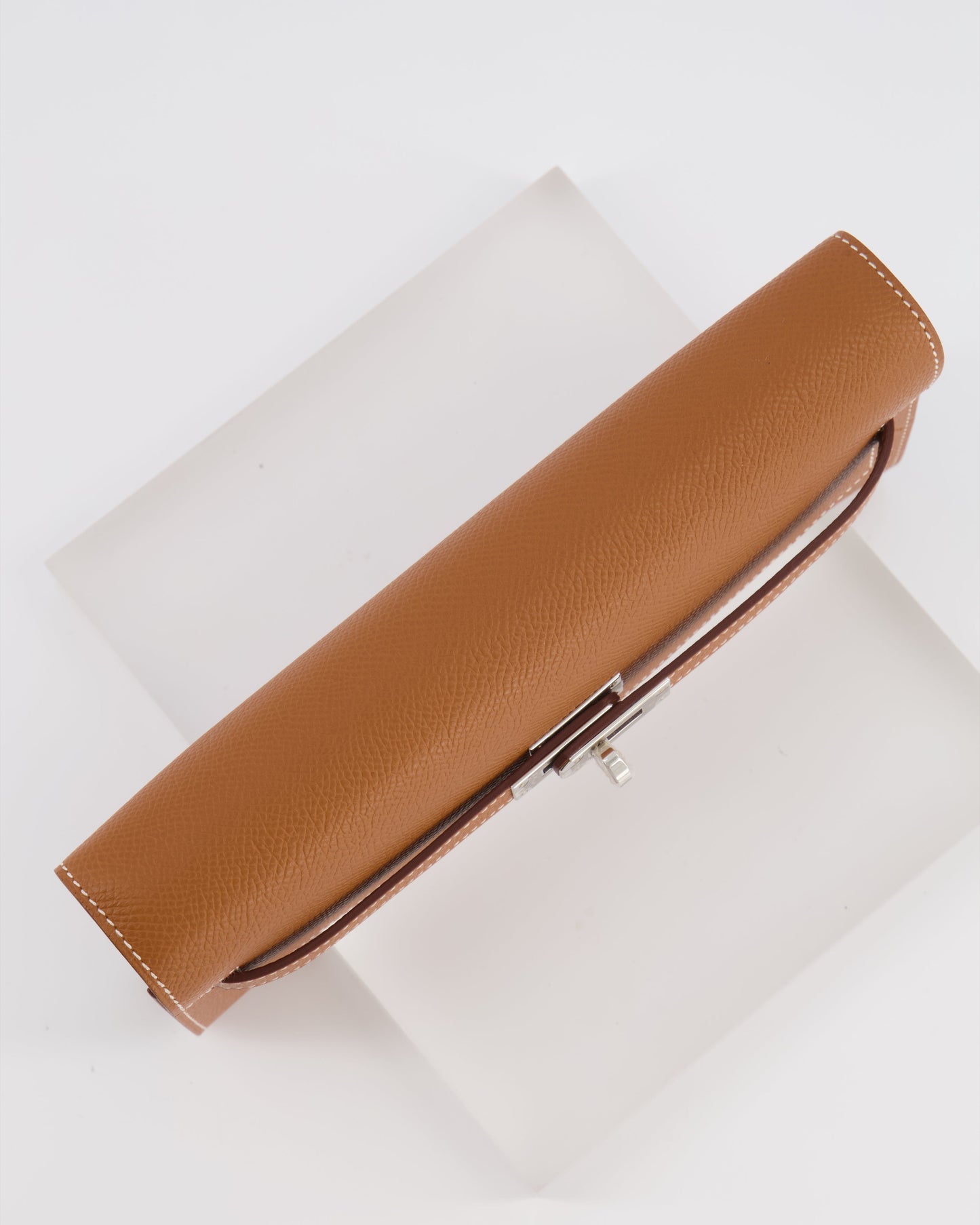 Hermes Kelly To Go Bag in Gold Epsom Leather with Palladium Hardware