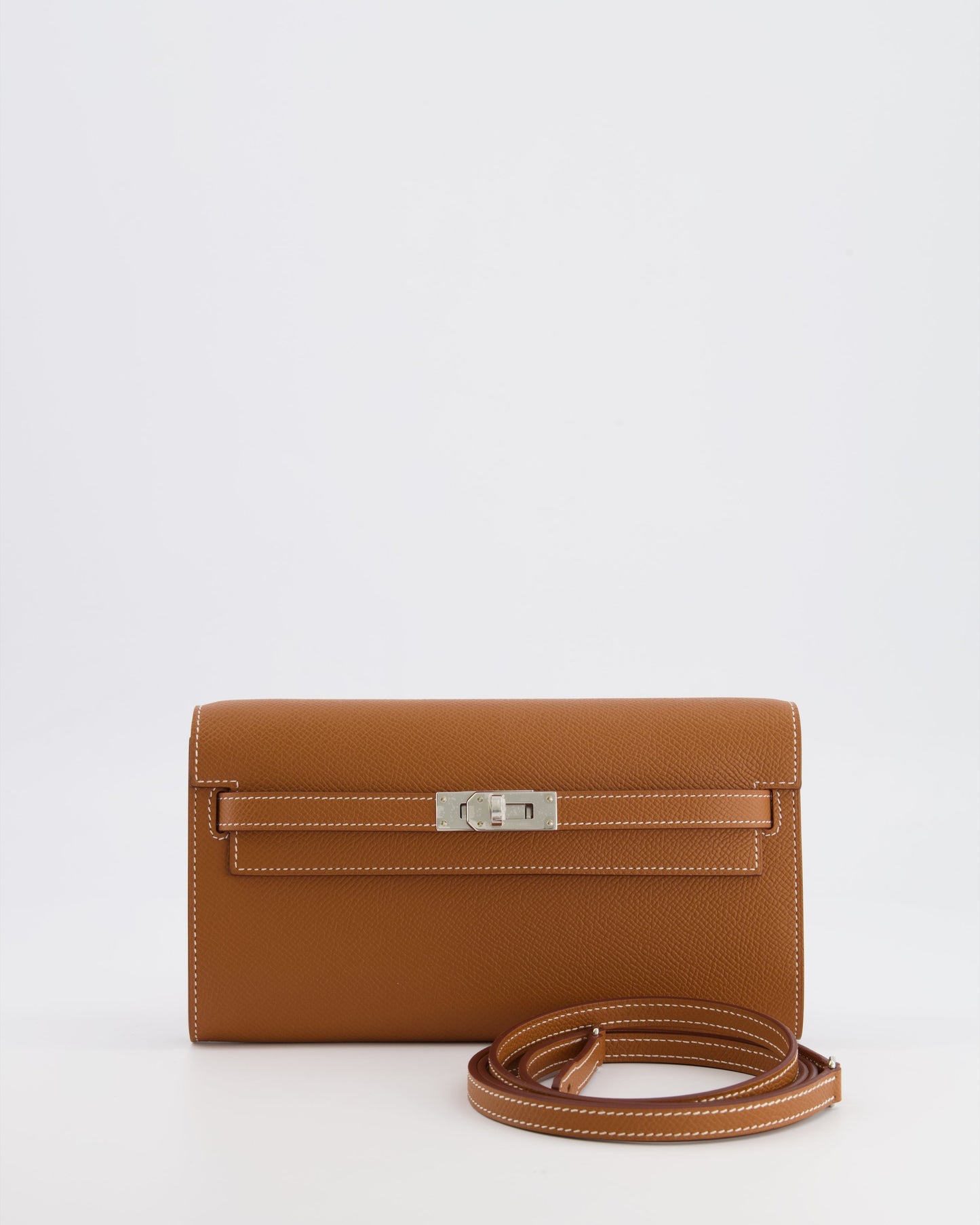Hermes Kelly To Go Bag in Gold Epsom Leather with Palladium Hardware