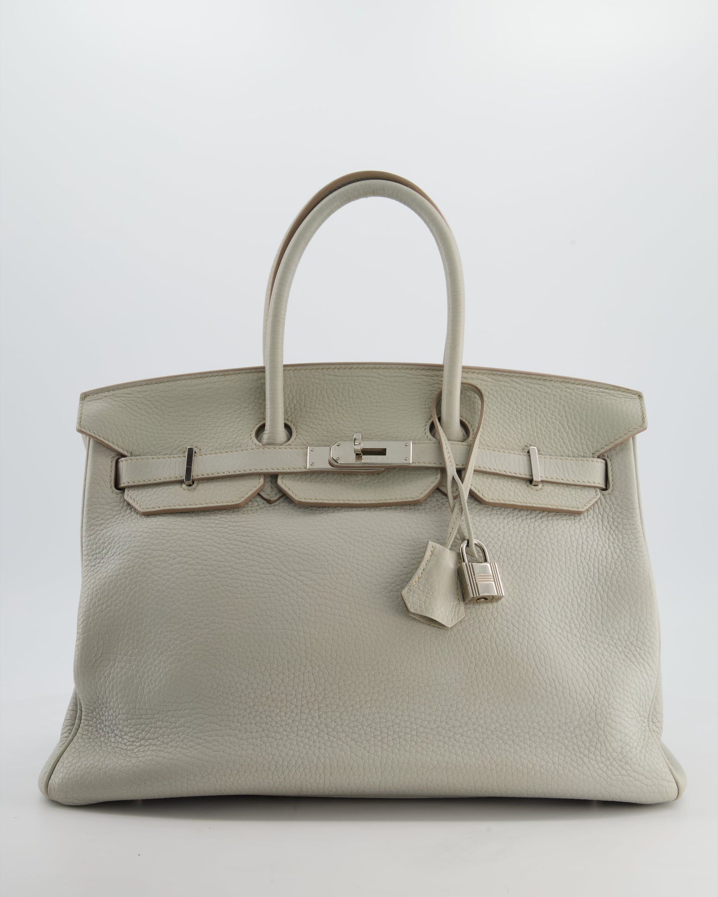 Hermes Birkin 35 Retourne Bag in Gris Perle Togo Leather with Palladium Hardware