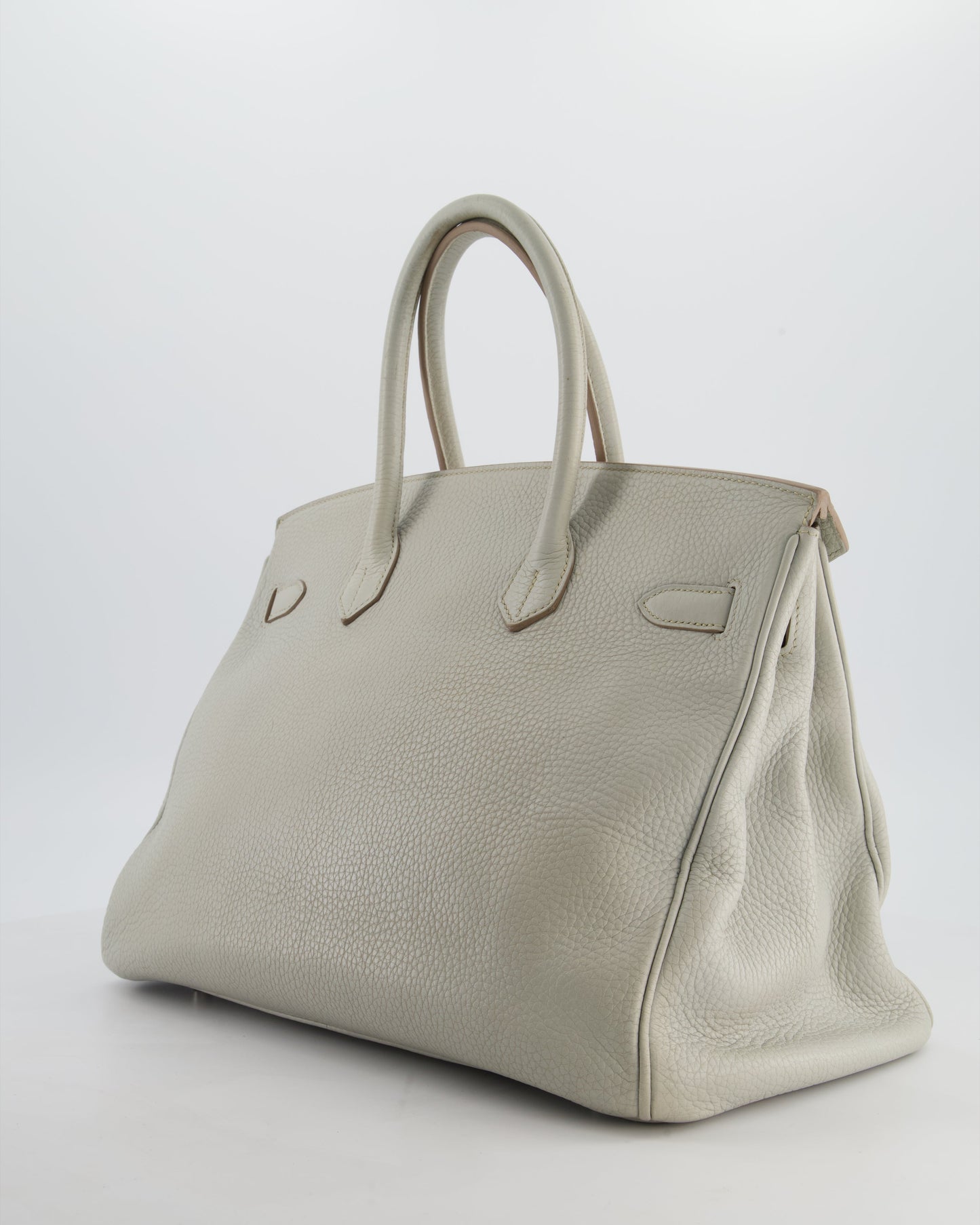 Hermes Birkin 35 Retourne Bag in Gris Perle Togo Leather with Palladium Hardware
