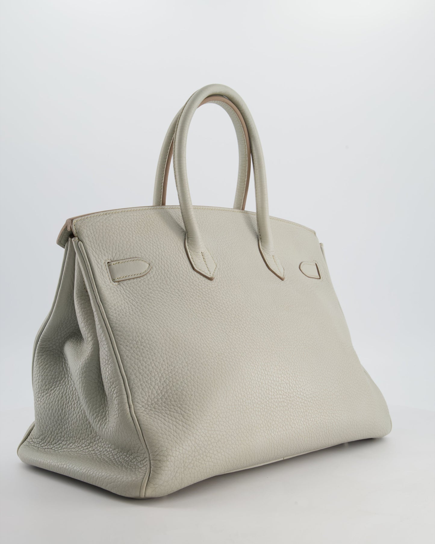 Hermes Birkin 35 Retourne Bag in Gris Perle Togo Leather with Palladium Hardware