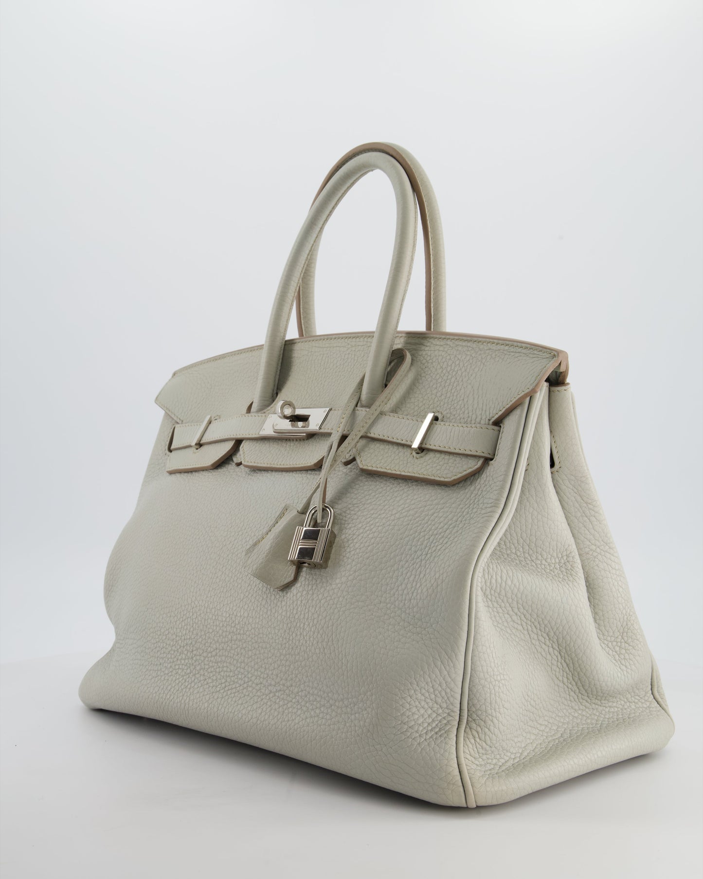 Hermes Birkin 35 Retourne Bag in Gris Perle Togo Leather with Palladium Hardware