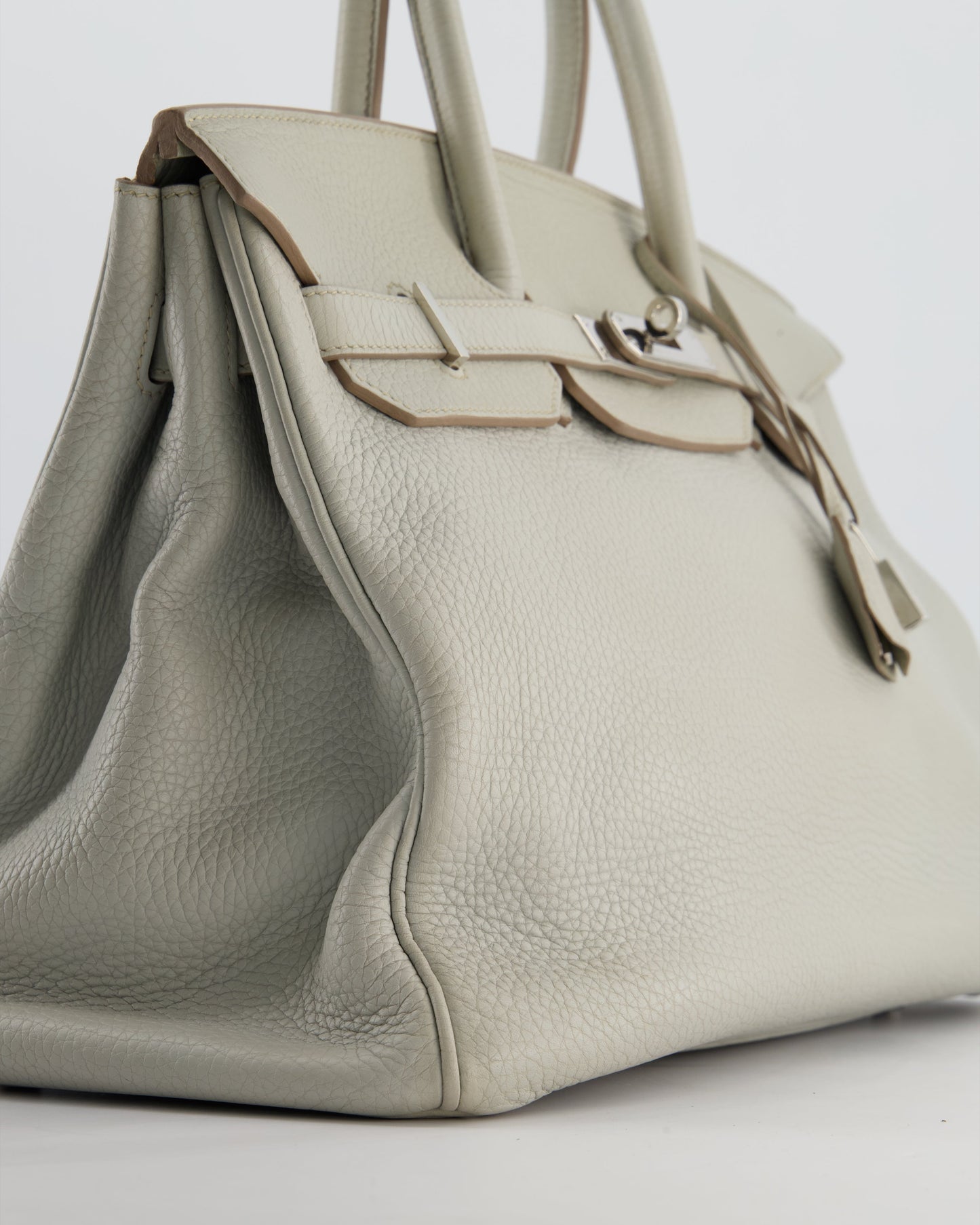 Hermes Birkin 35 Retourne Bag in Gris Perle Togo Leather with Palladium Hardware