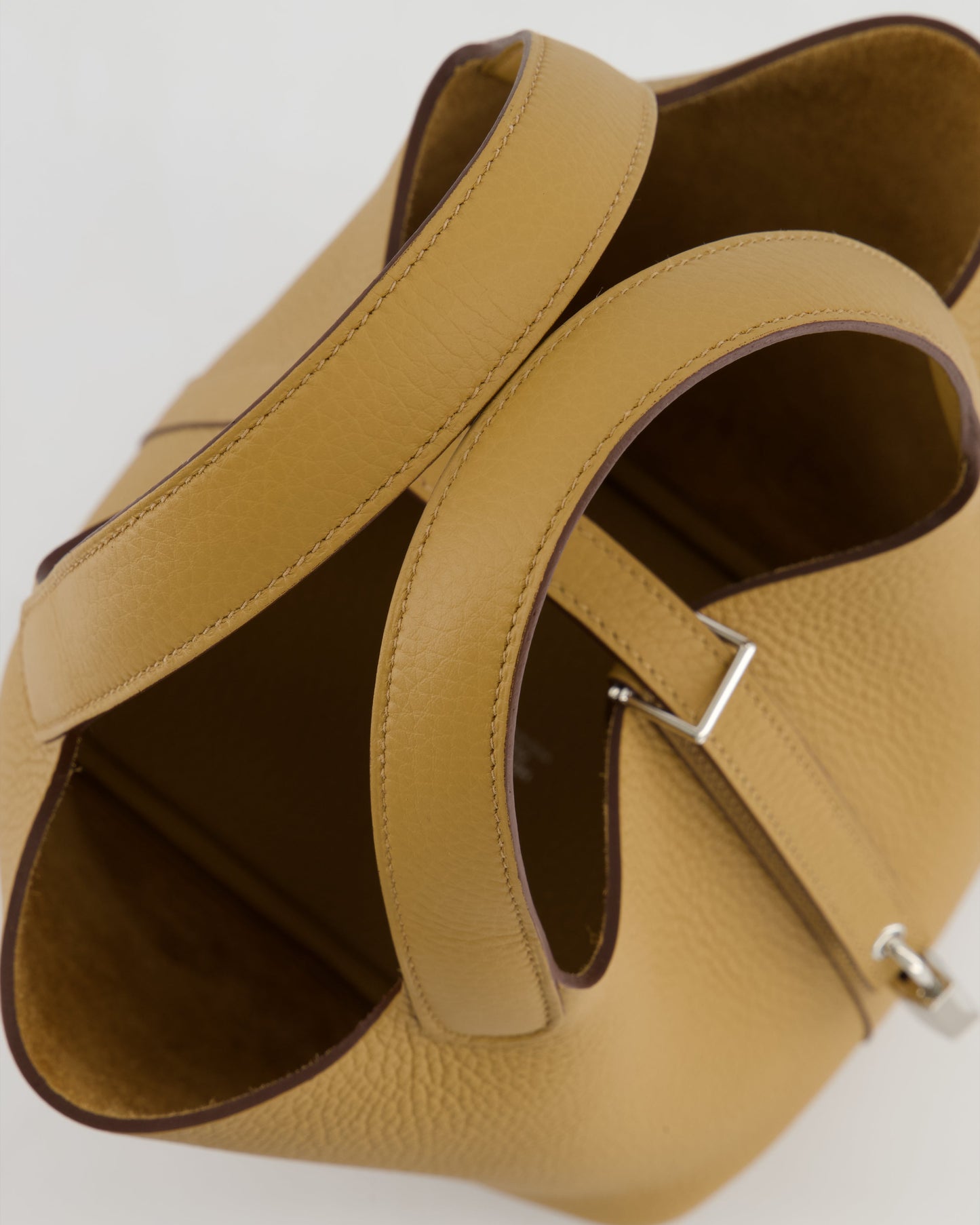 Hermes Picotin Lock 18 Bag in Biscuit Clemence Leather with Palladium Hardware