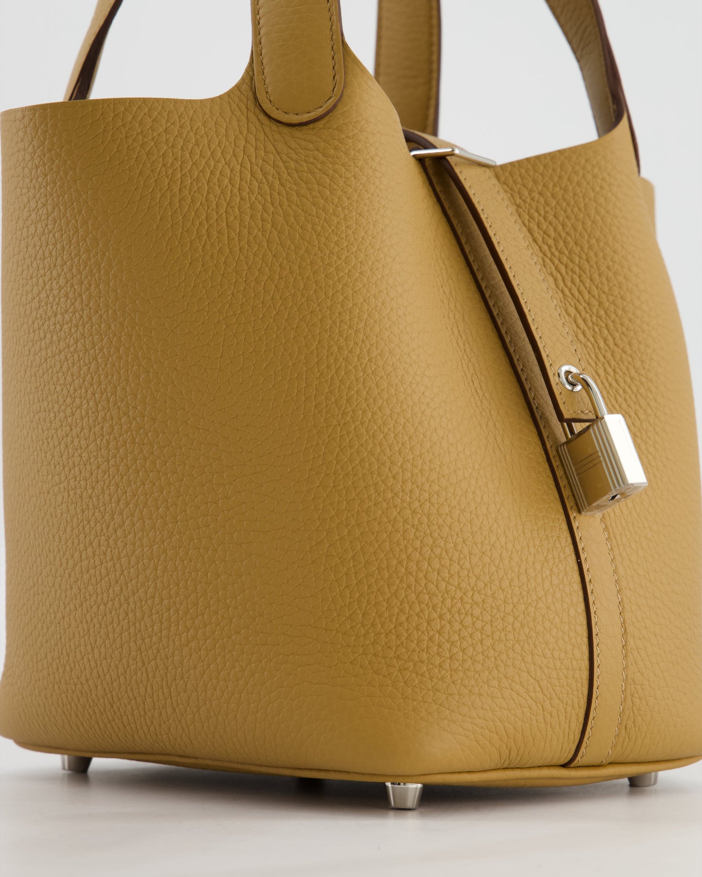 Hermes Picotin Lock 18 Bag in Biscuit Clemence Leather with Palladium Hardware