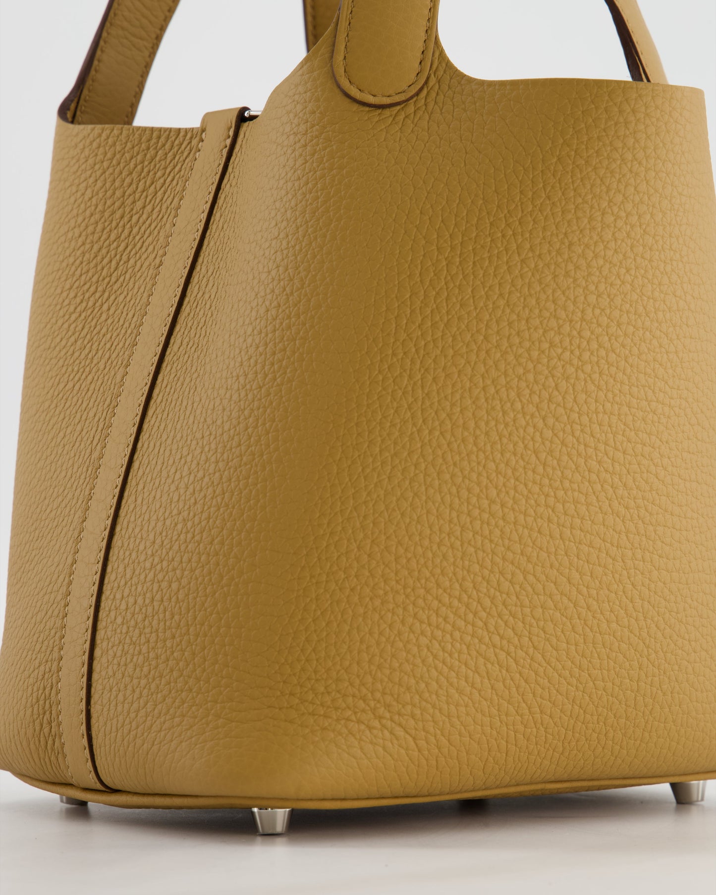 Hermes Picotin Lock 18 Bag in Biscuit Clemence Leather with Palladium Hardware