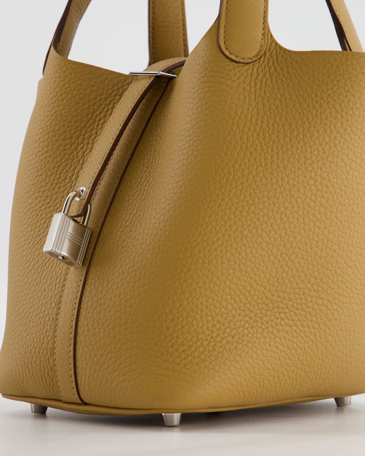 Hermes Picotin Lock 18 Bag in Biscuit Clemence Leather with Palladium Hardware