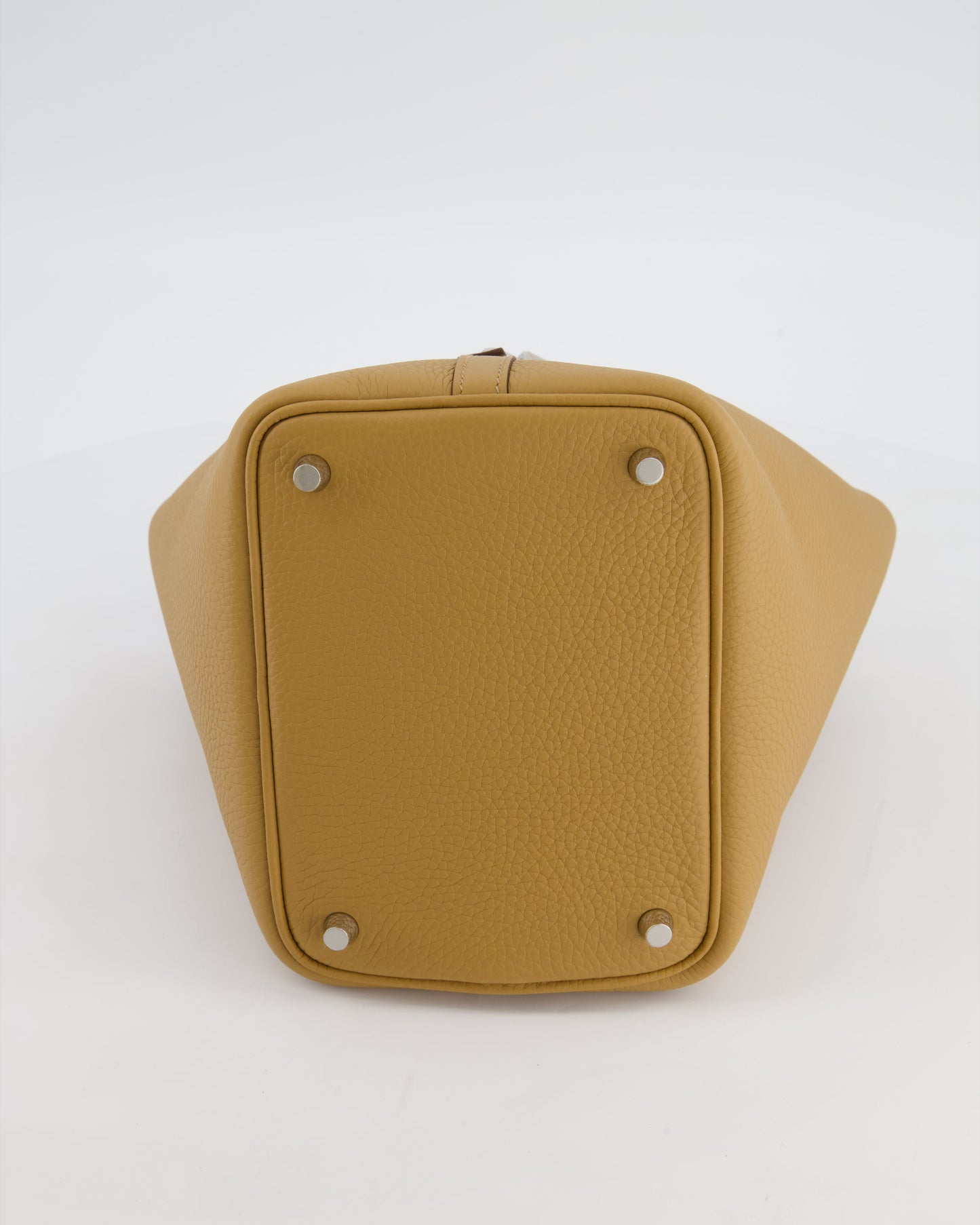 Hermes Picotin Lock 18 Bag in Biscuit Clemence Leather with Palladium Hardware