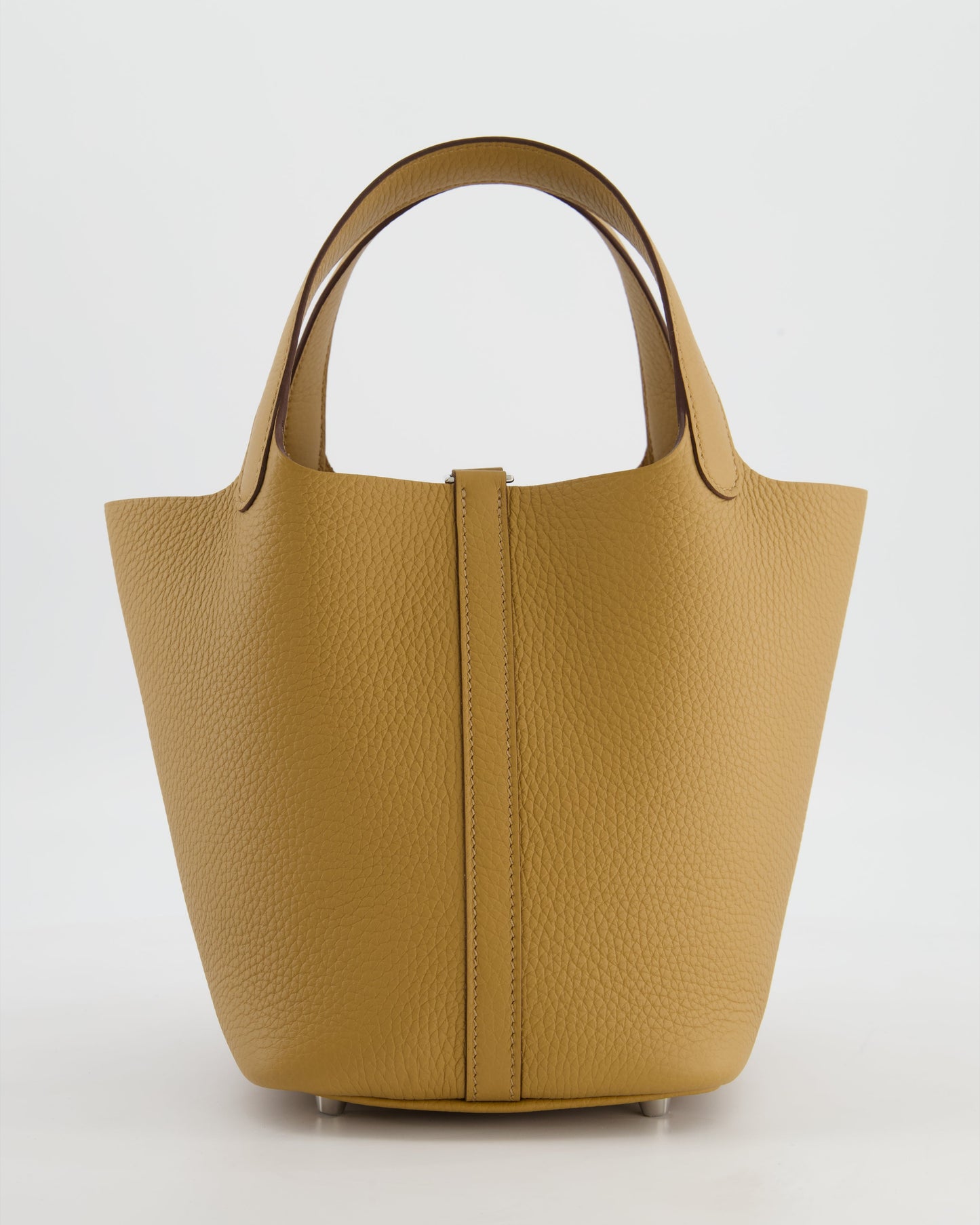 Hermes Picotin Lock 18 Bag in Biscuit Clemence Leather with Palladium Hardware