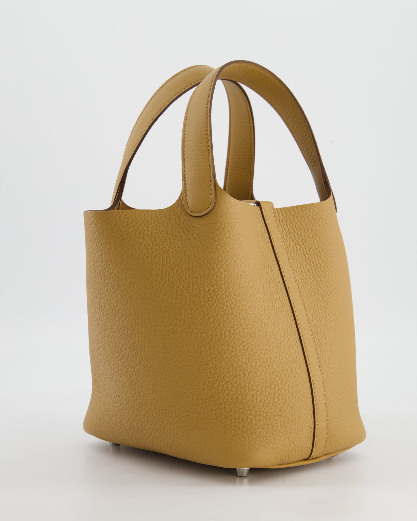 Hermes Picotin Lock 18 Bag in Biscuit Clemence Leather with Palladium Hardware