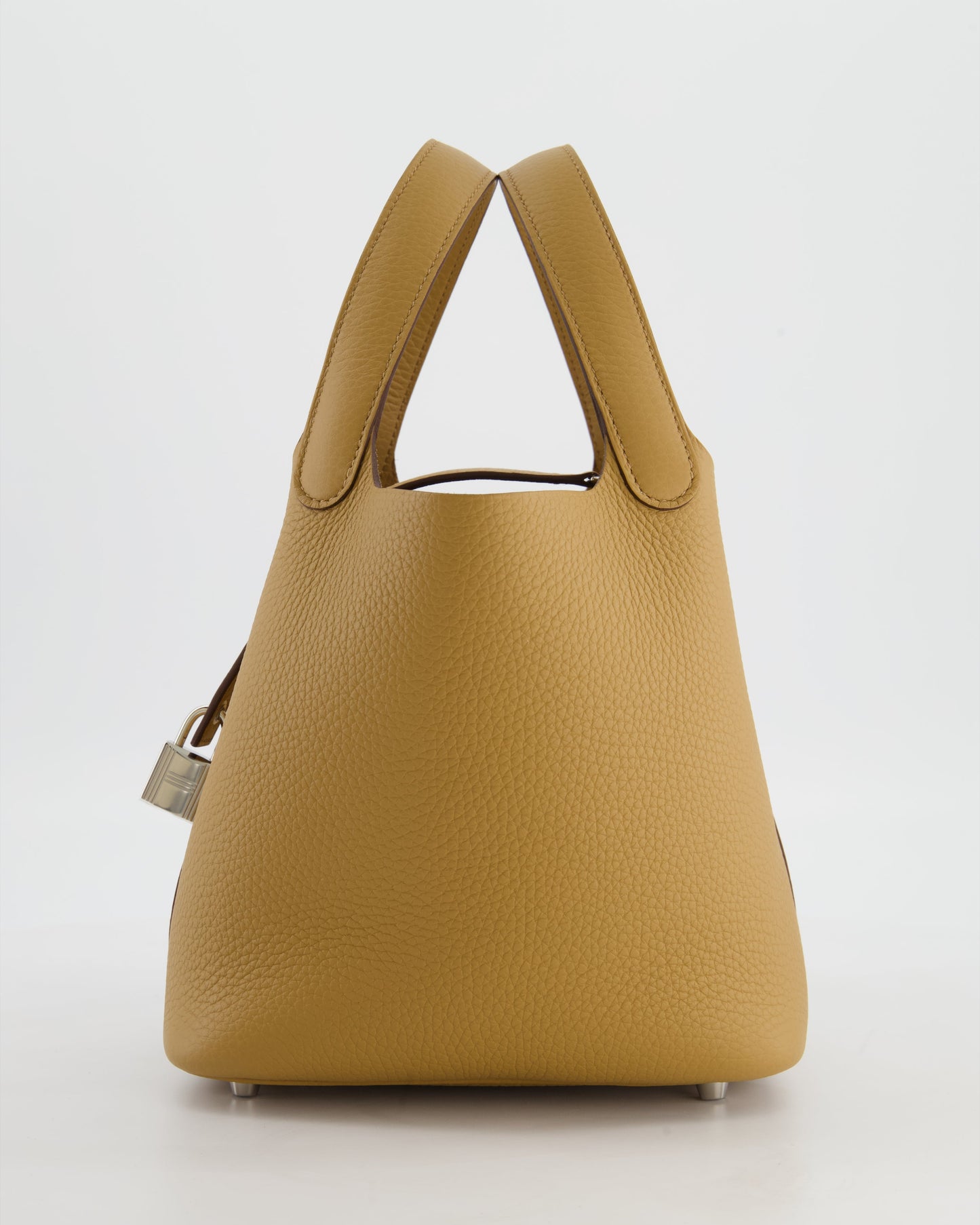 Hermes Picotin Lock 18 Bag in Biscuit Clemence Leather with Palladium Hardware