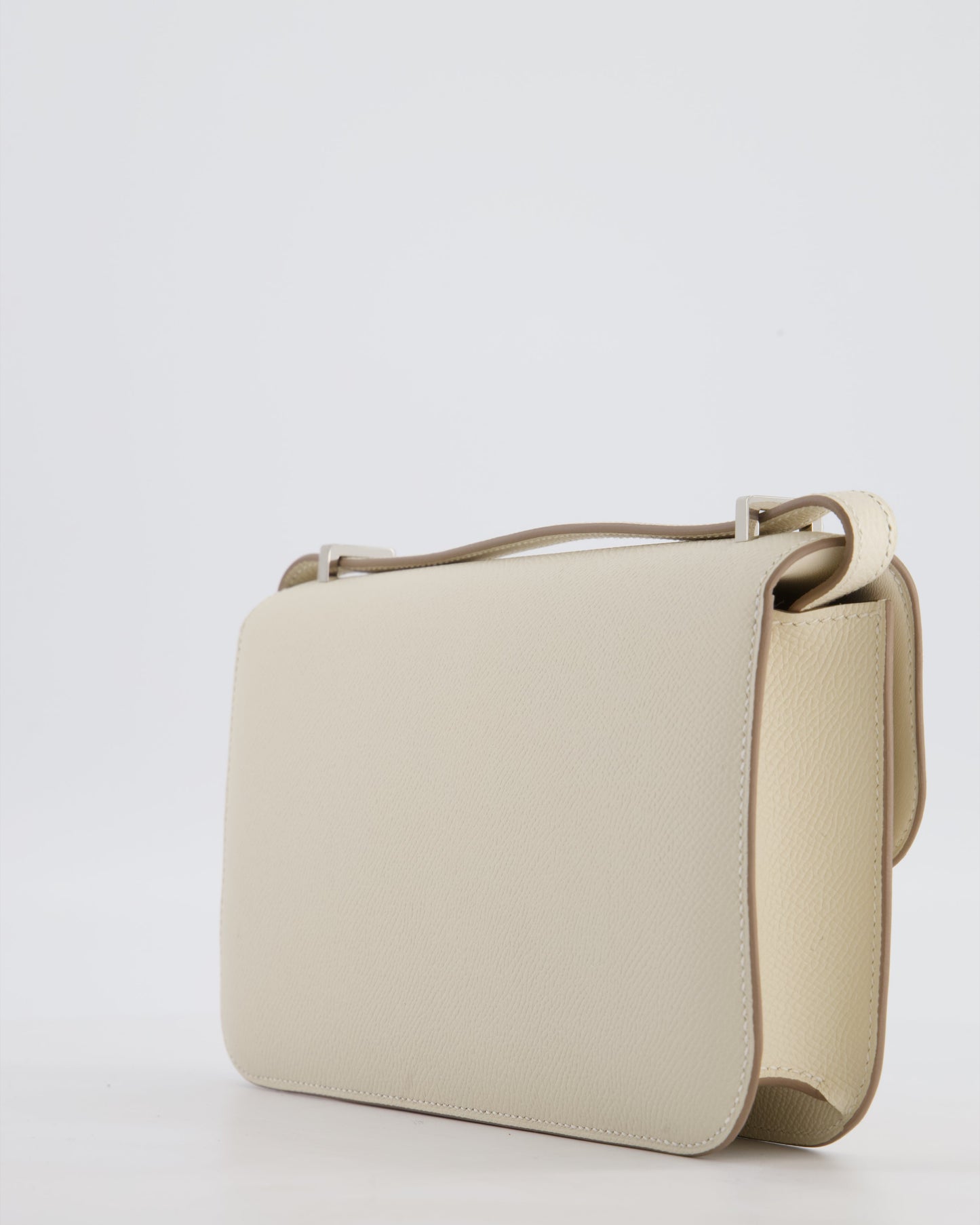 *NEW RELEASE* Hermes Constance 1-Elan Miroir Bag in Craie Epsom Leather with Palladium Hardware