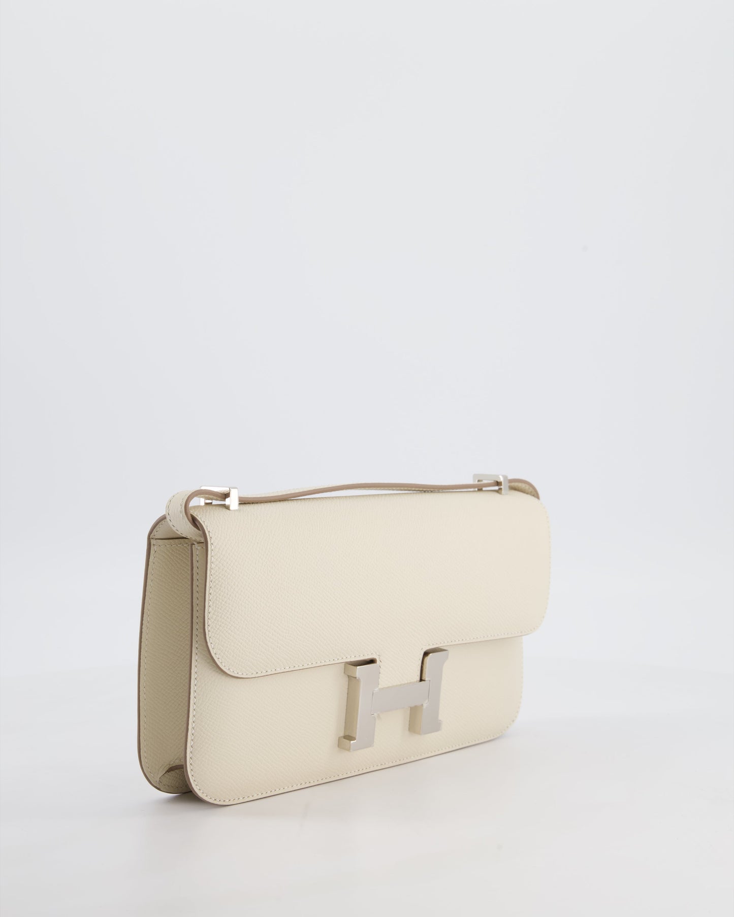 *NEW RELEASE* Hermes Constance 1-Elan Miroir Bag in Craie Epsom Leather with Palladium Hardware