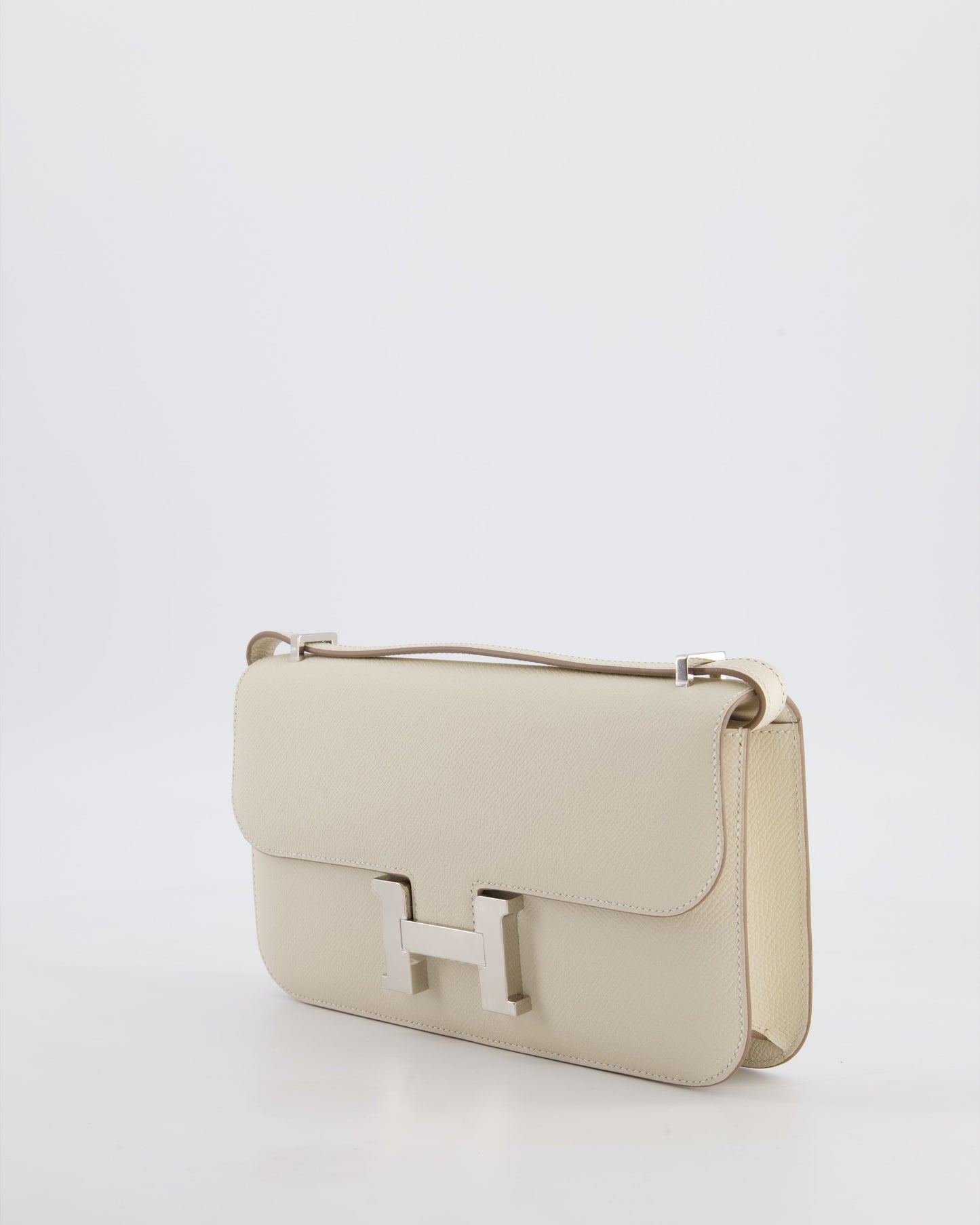 *NEW RELEASE* Hermes Constance 1-Elan Miroir Bag in Craie Epsom Leather with Palladium Hardware