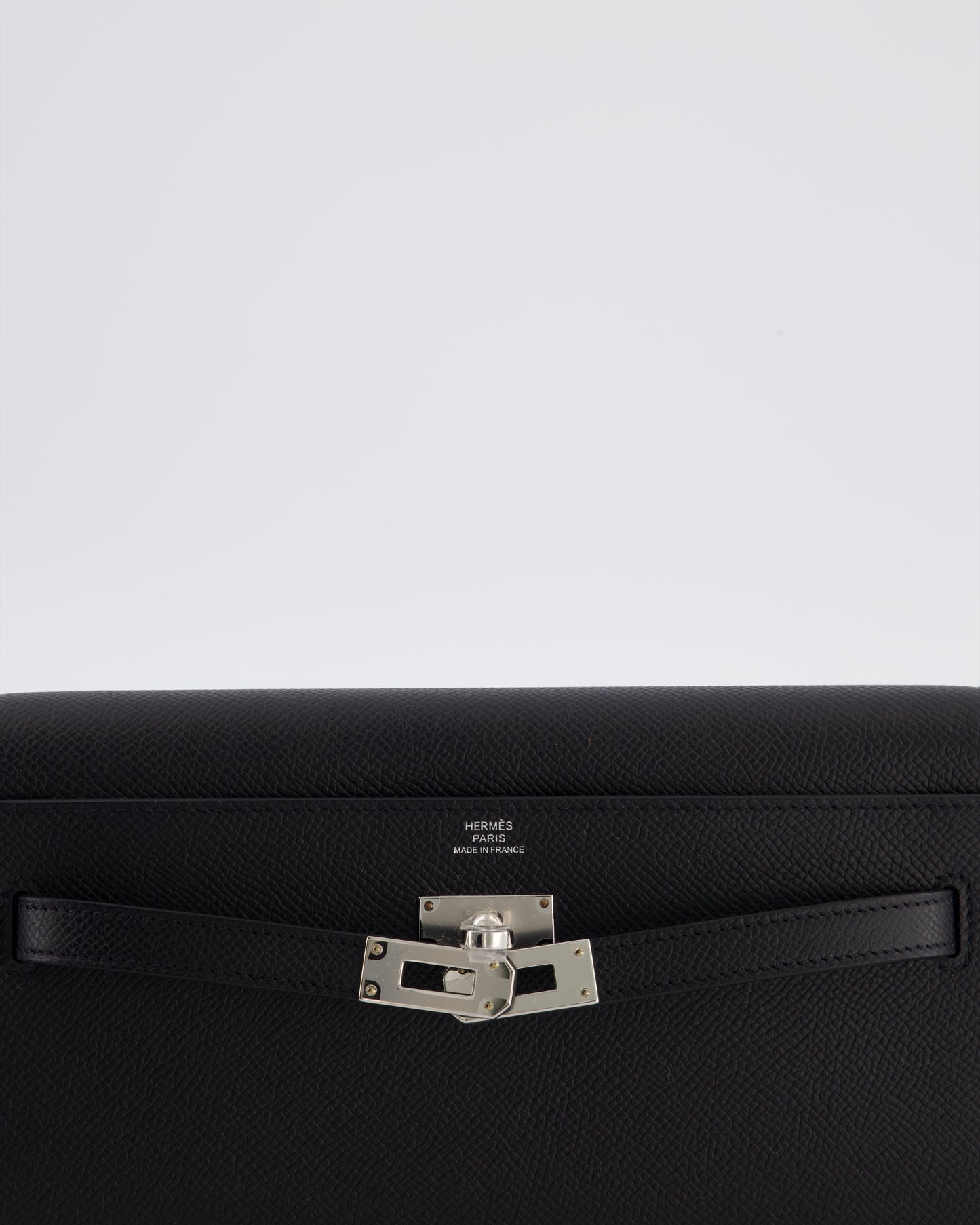 Hermes Kelly To Go Bag in Noir Epsom Leather with Palladium Hardware