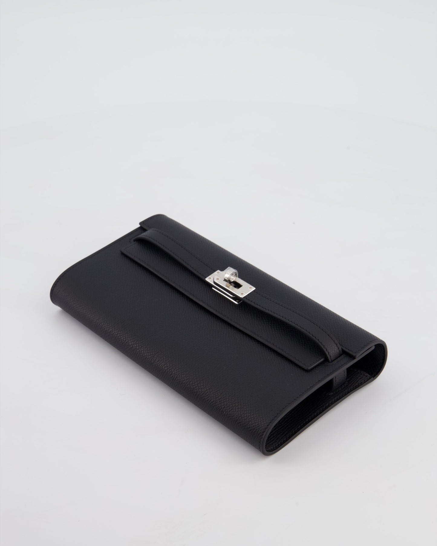 Hermes Kelly To Go Bag in Noir Epsom Leather with Palladium Hardware