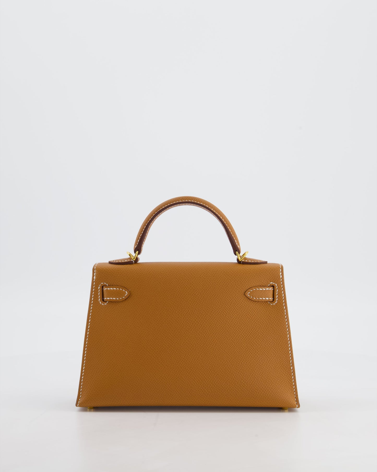 Hermes Mini Kelly II 20 Bag in Gold Epsom Leather with Gold Hardware