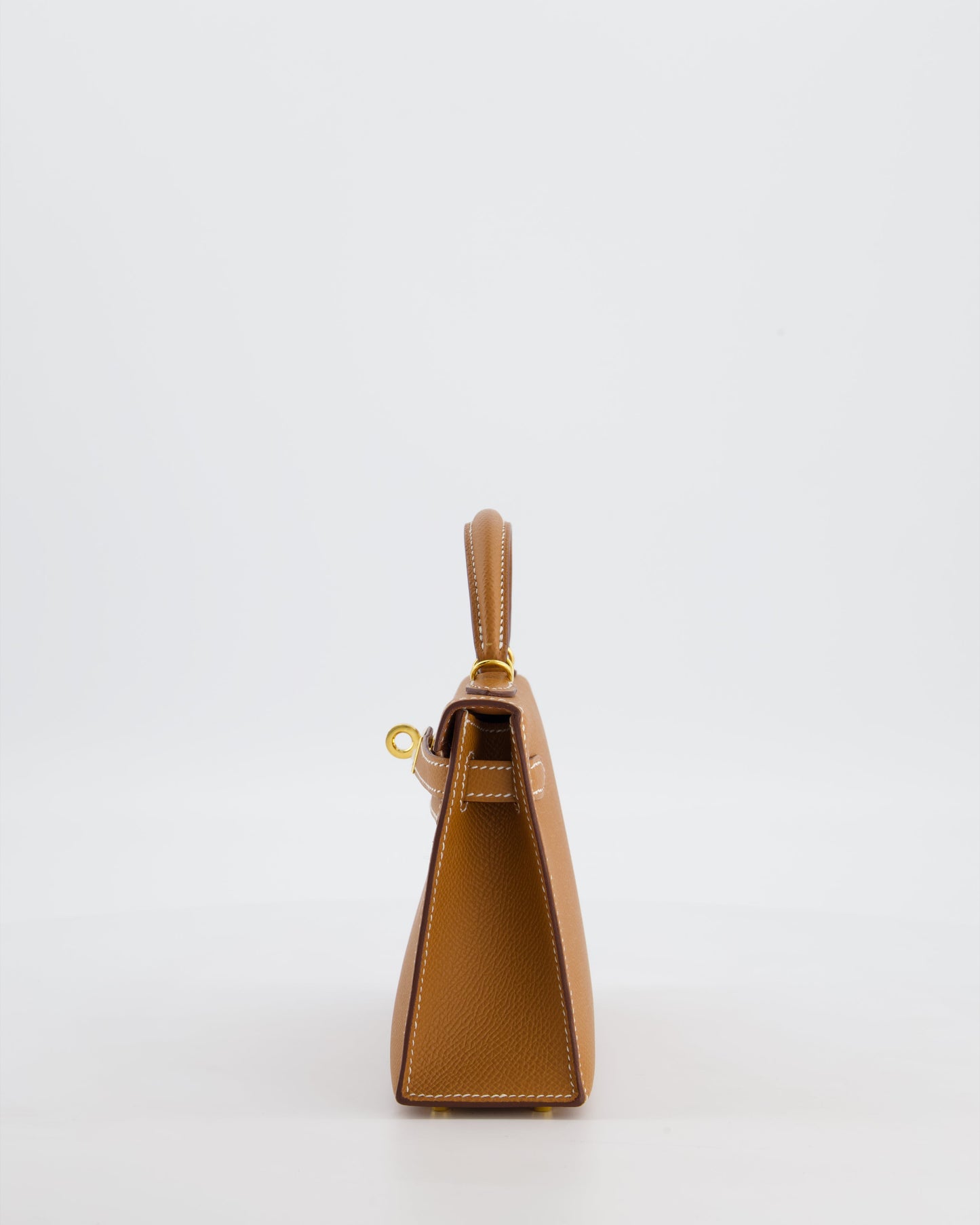 Hermes Mini Kelly II 20 Bag in Gold Epsom Leather with Gold Hardware