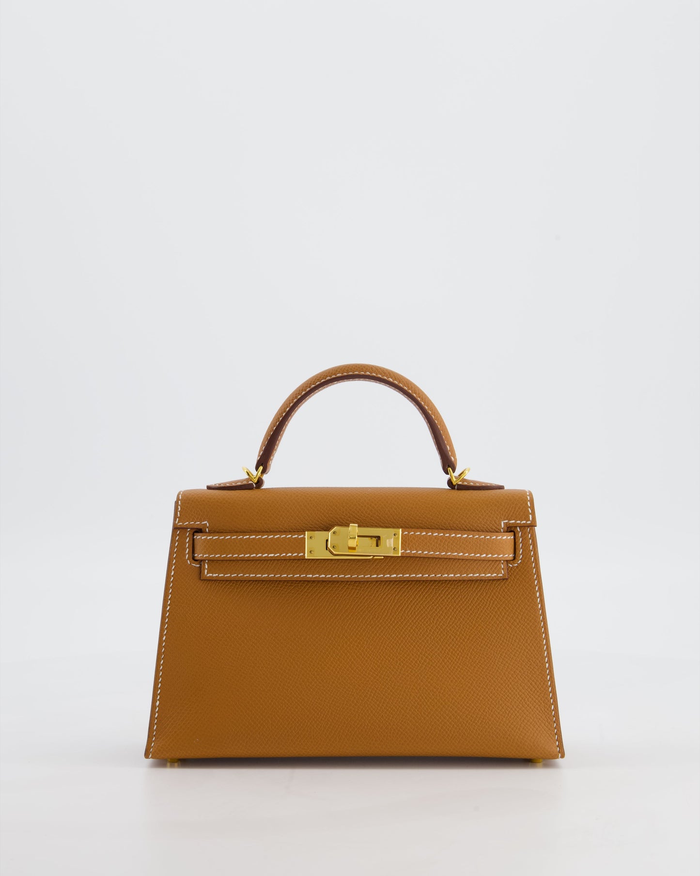 Hermes Mini Kelly II 20 Bag in Gold Epsom Leather with Gold Hardware