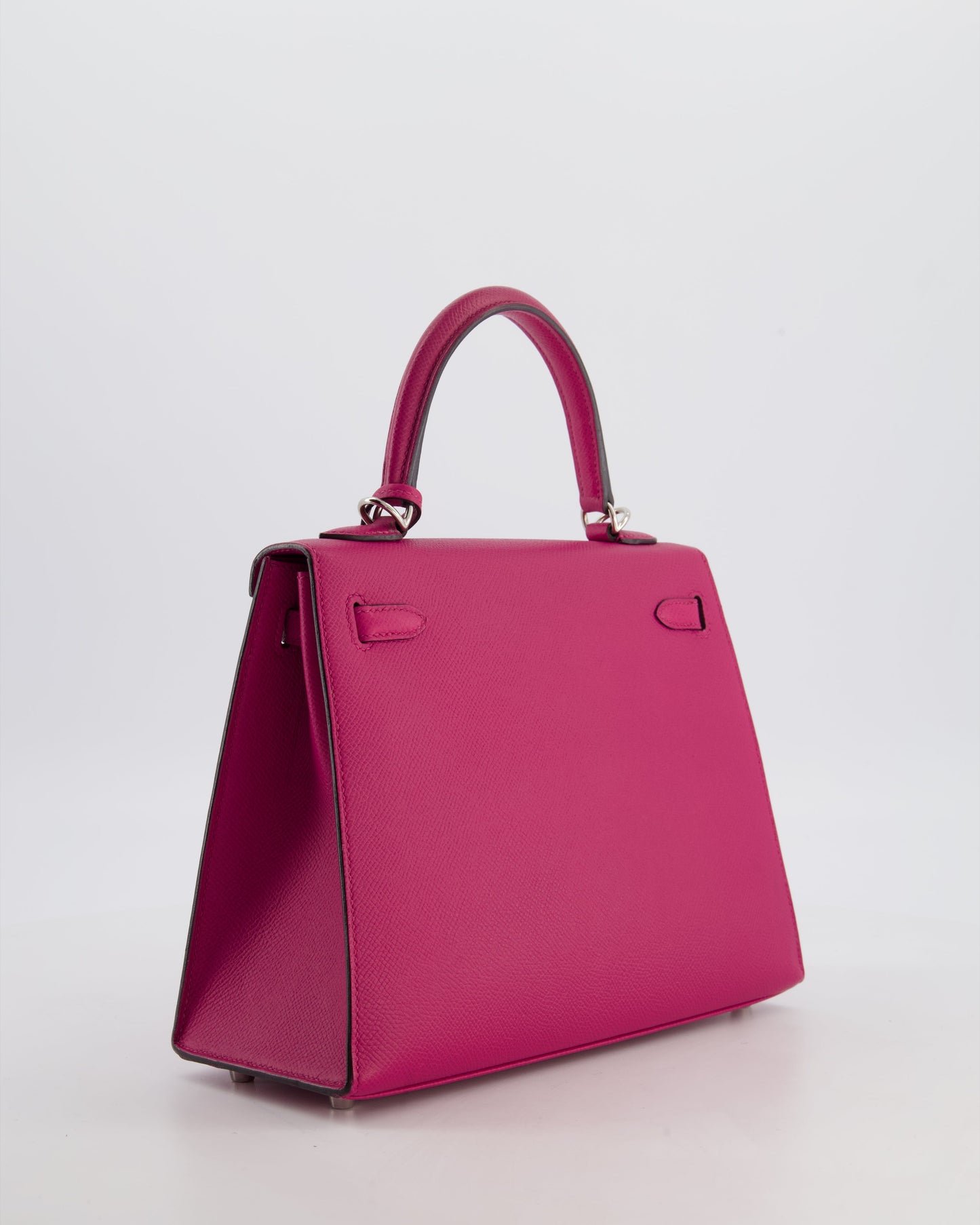 Hermes Kelly 25 Sellier Bag in Rose Pourpre Epsom Leather with Palladium Hardware