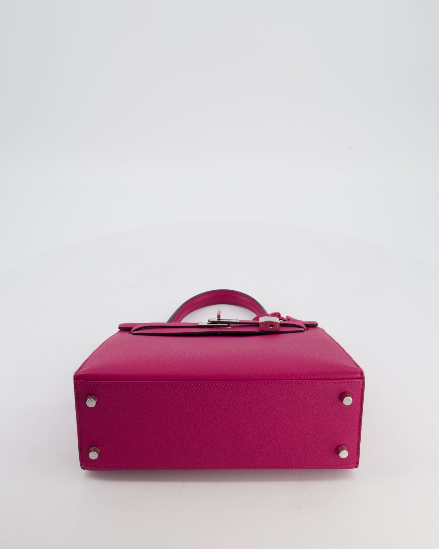 Hermes Kelly 25 Sellier Bag in Rose Pourpre Epsom Leather with Palladium Hardware