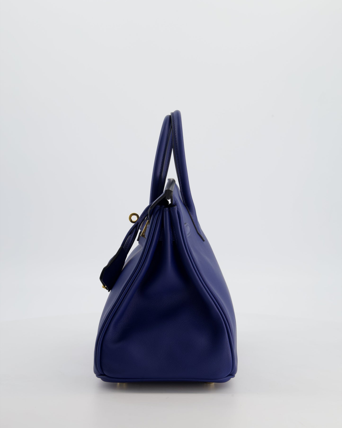 Hermes Birkin 25 Retourne Bag in Bleu Saphir Swift Leather with Gold Hardware