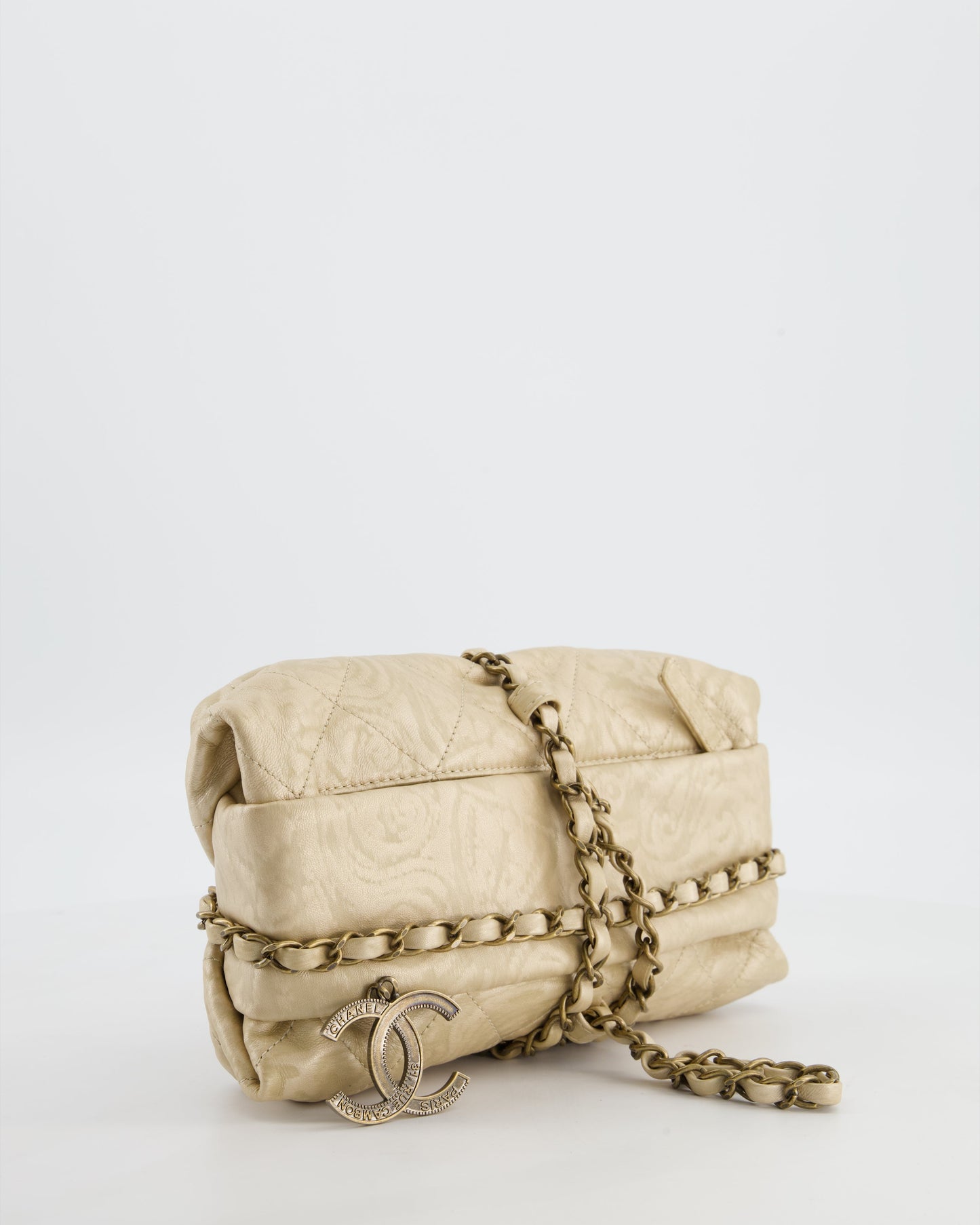 Chanel 12/A -Bombay Gold Baluchon Clutch Bag with Aged Gold Hardware