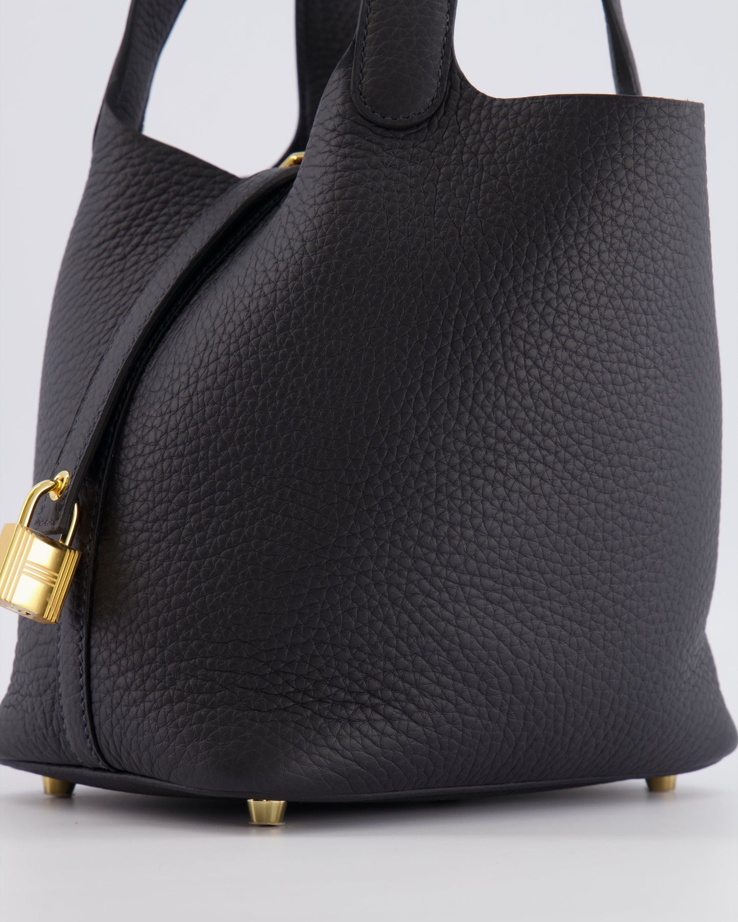 Hermes Picotin Lock 18 Bag in Caban Clemence Leather with Gold Hardware