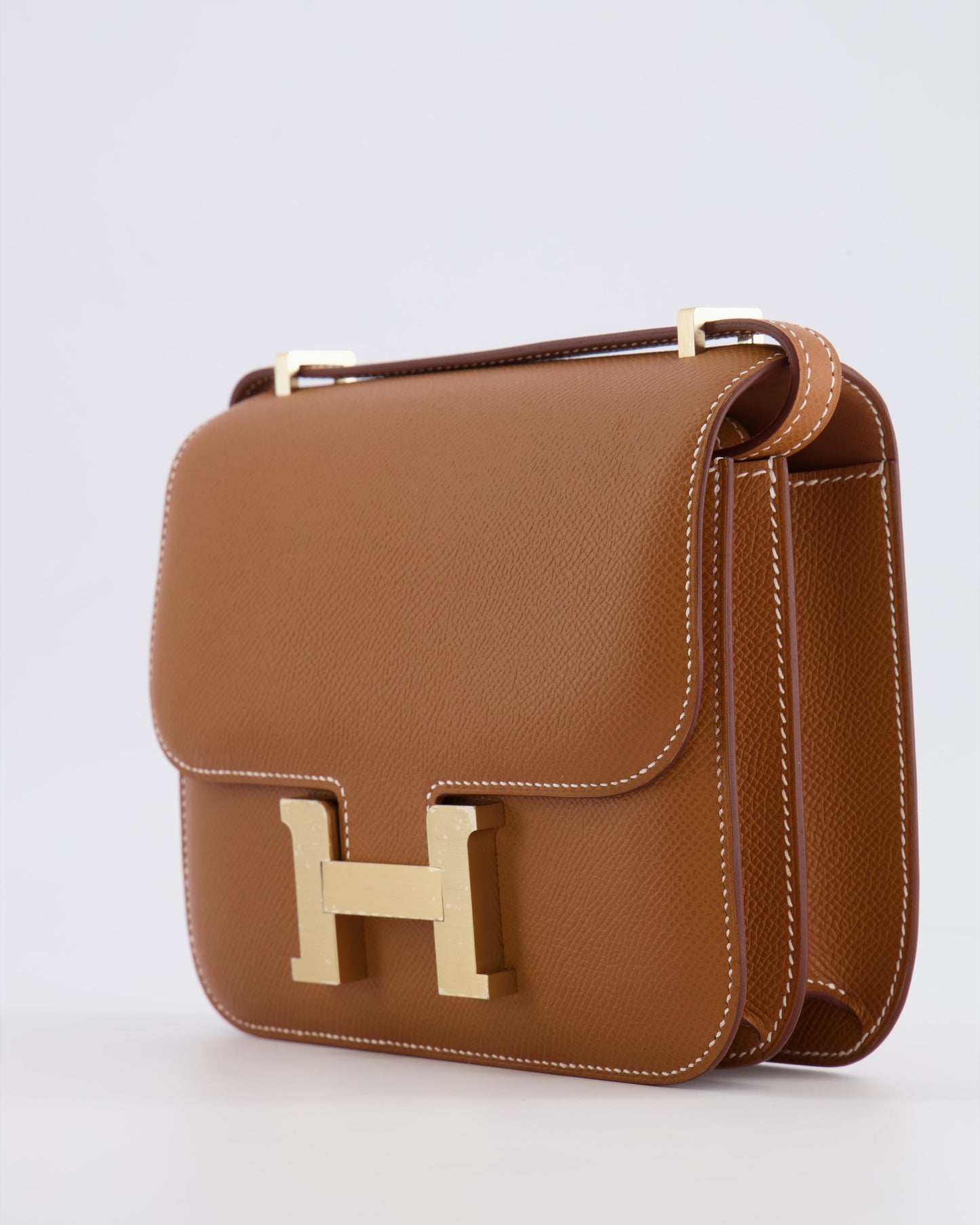 *RARE* Hermes Constance III 18 Miroir Bag in Gold Epsom Leather with Brushed Permabrass Hardware