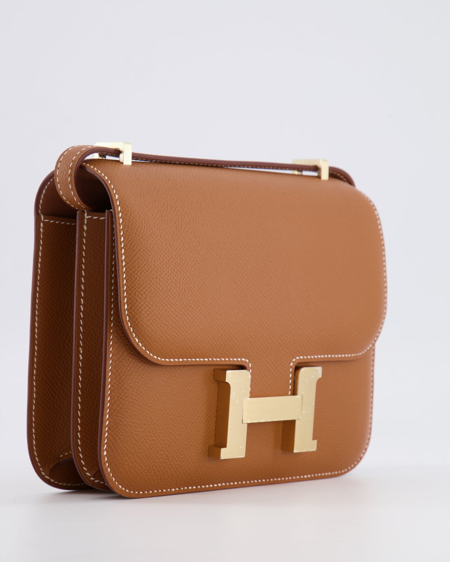 *RARE* Hermes Constance III 18 Miroir Bag in Gold Epsom Leather with Brushed Permabrass Hardware