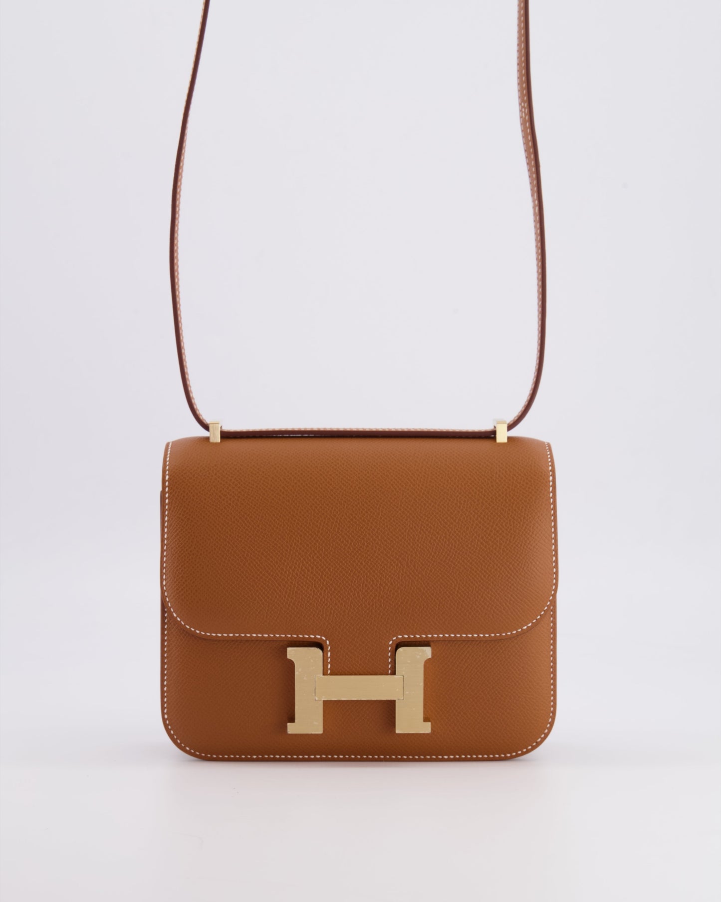 *RARE* Hermes Constance III 18 Miroir Bag in Gold Epsom Leather with Brushed Permabrass Hardware