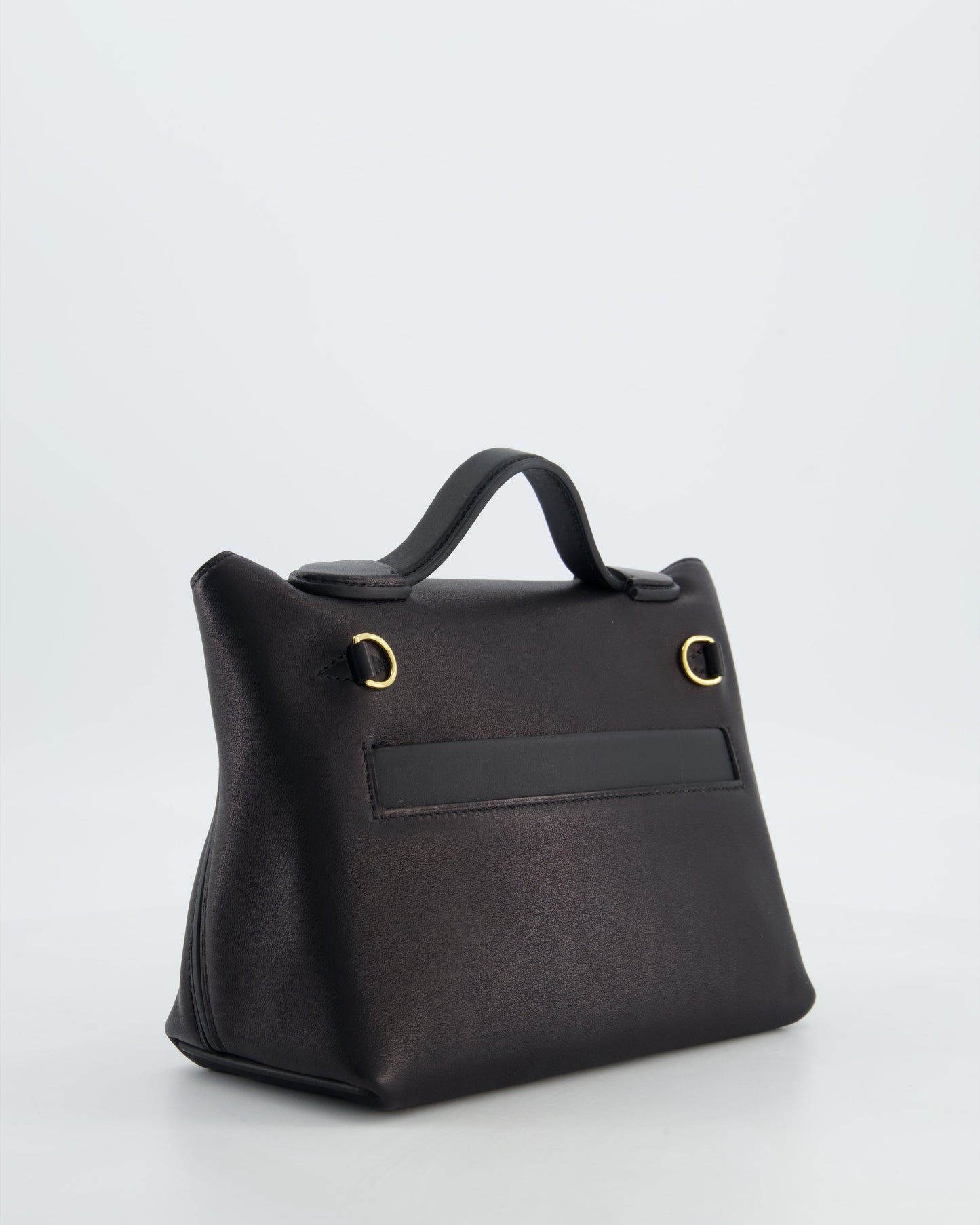 *RARE* Hermes 24/24 21 Bag in Noir Volupto and Noir Swift Leather with Gold Hardware
