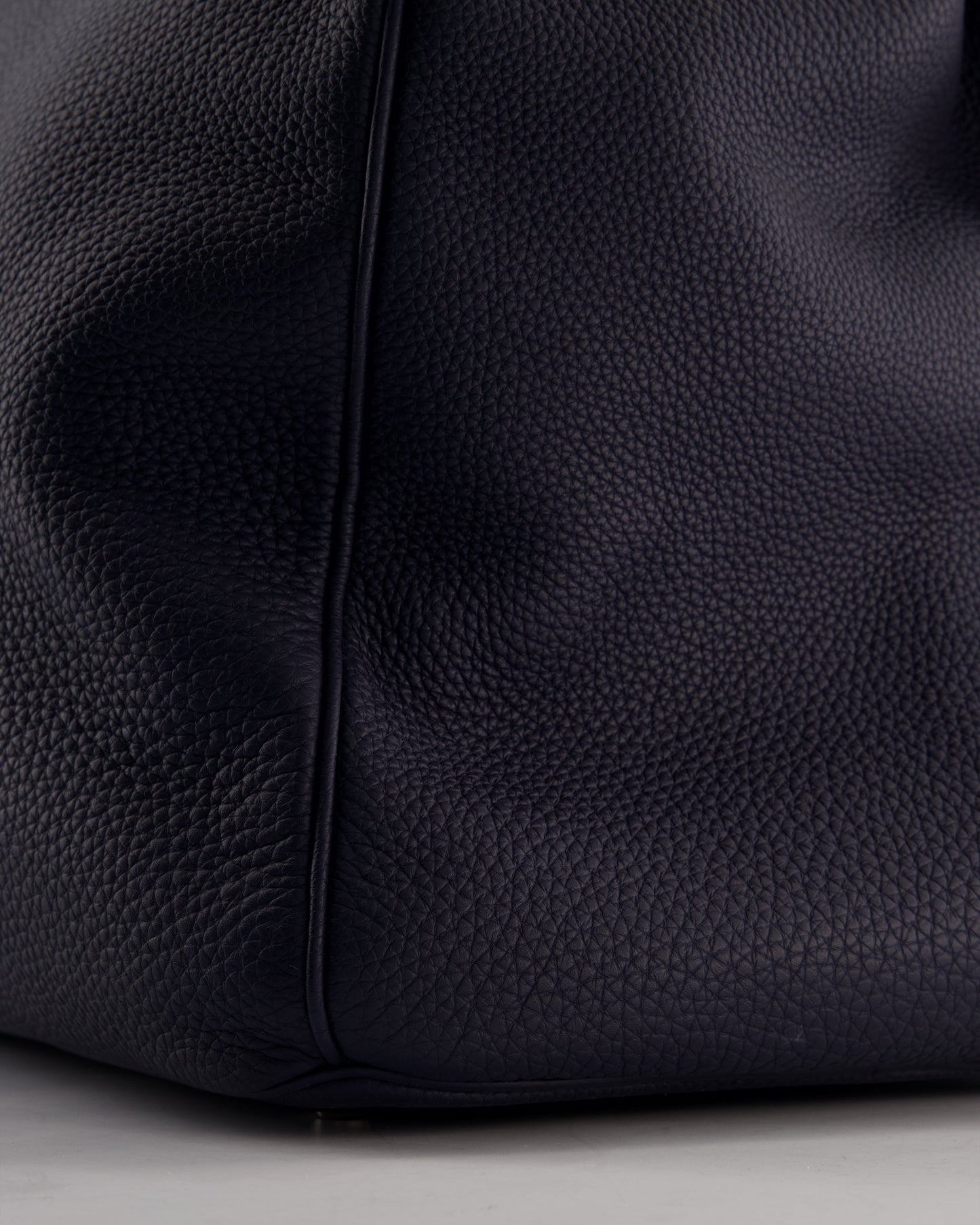 *RARE* Hermes HAC Bag 40 in Bleu Abysse Togo Leather With Palladium Hardware