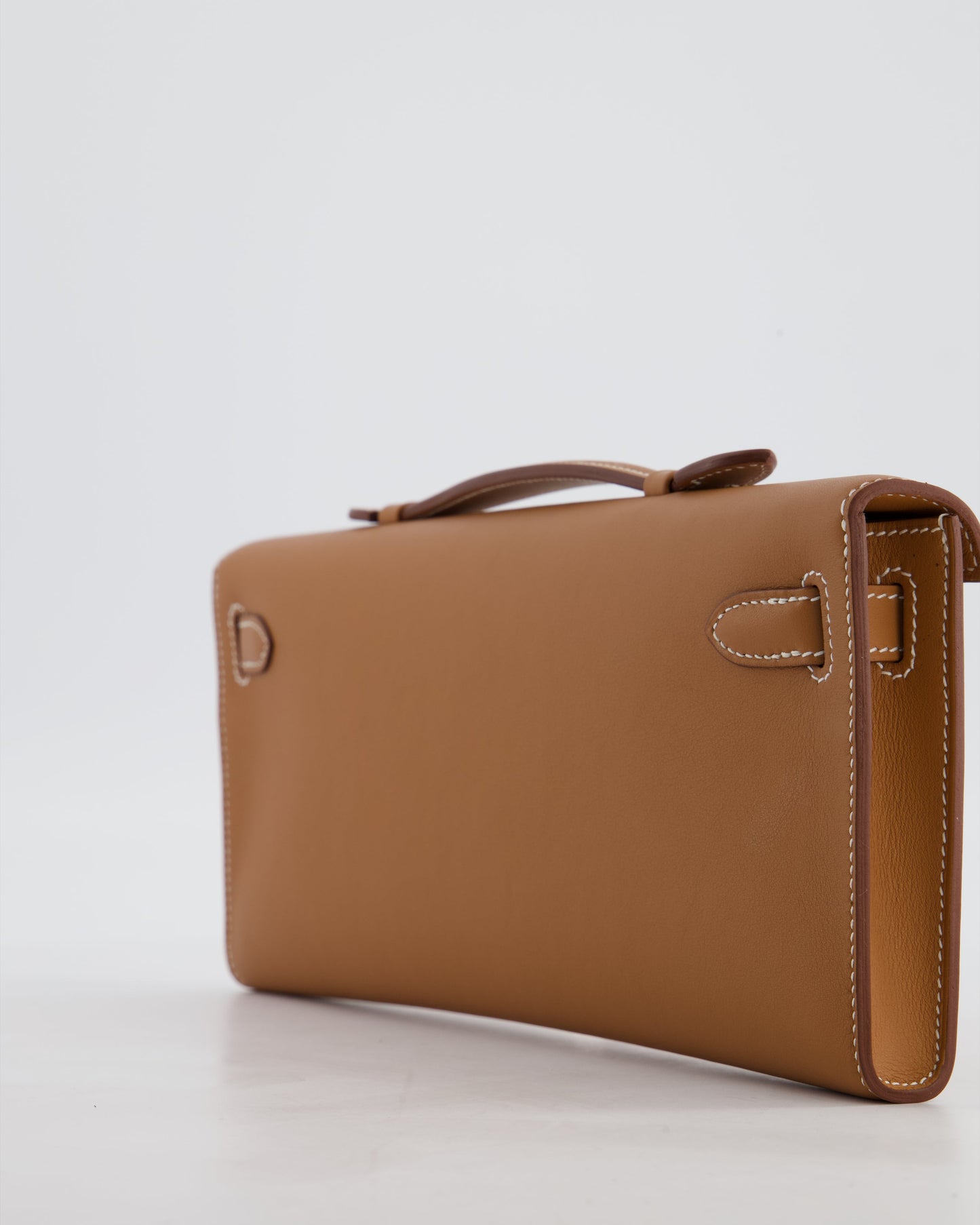 *HOT & RARE* Hermes Kelly Cut Bag in Gold Swift Leather with Palladium Hardware