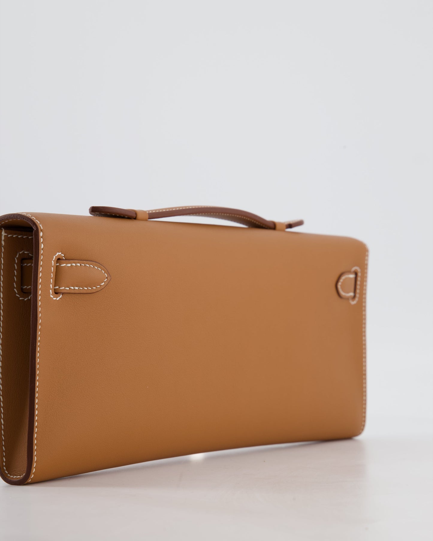 *HOT & RARE* Hermes Kelly Cut Bag in Gold Swift Leather with Palladium Hardware